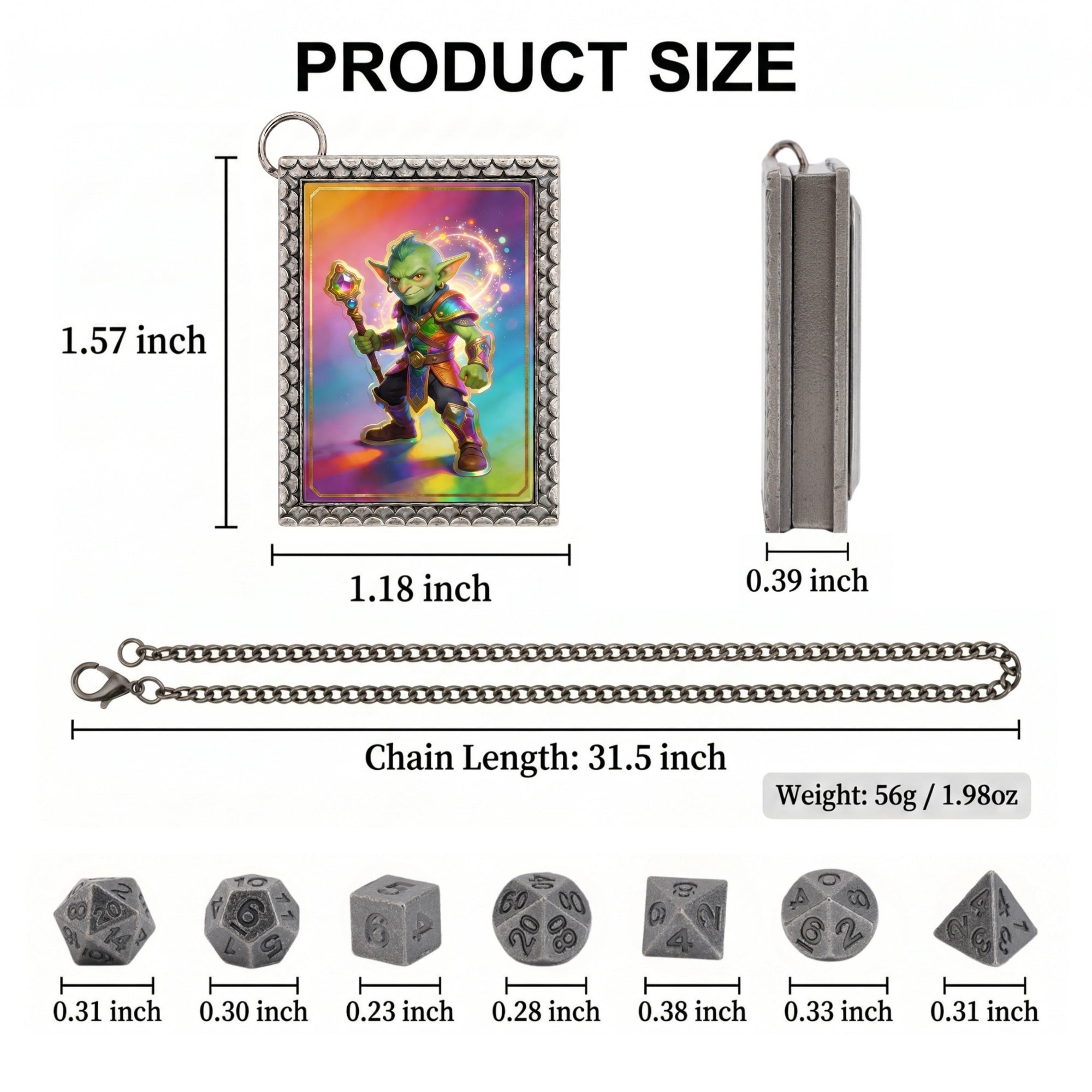 Goblin Mage Dice Necklace