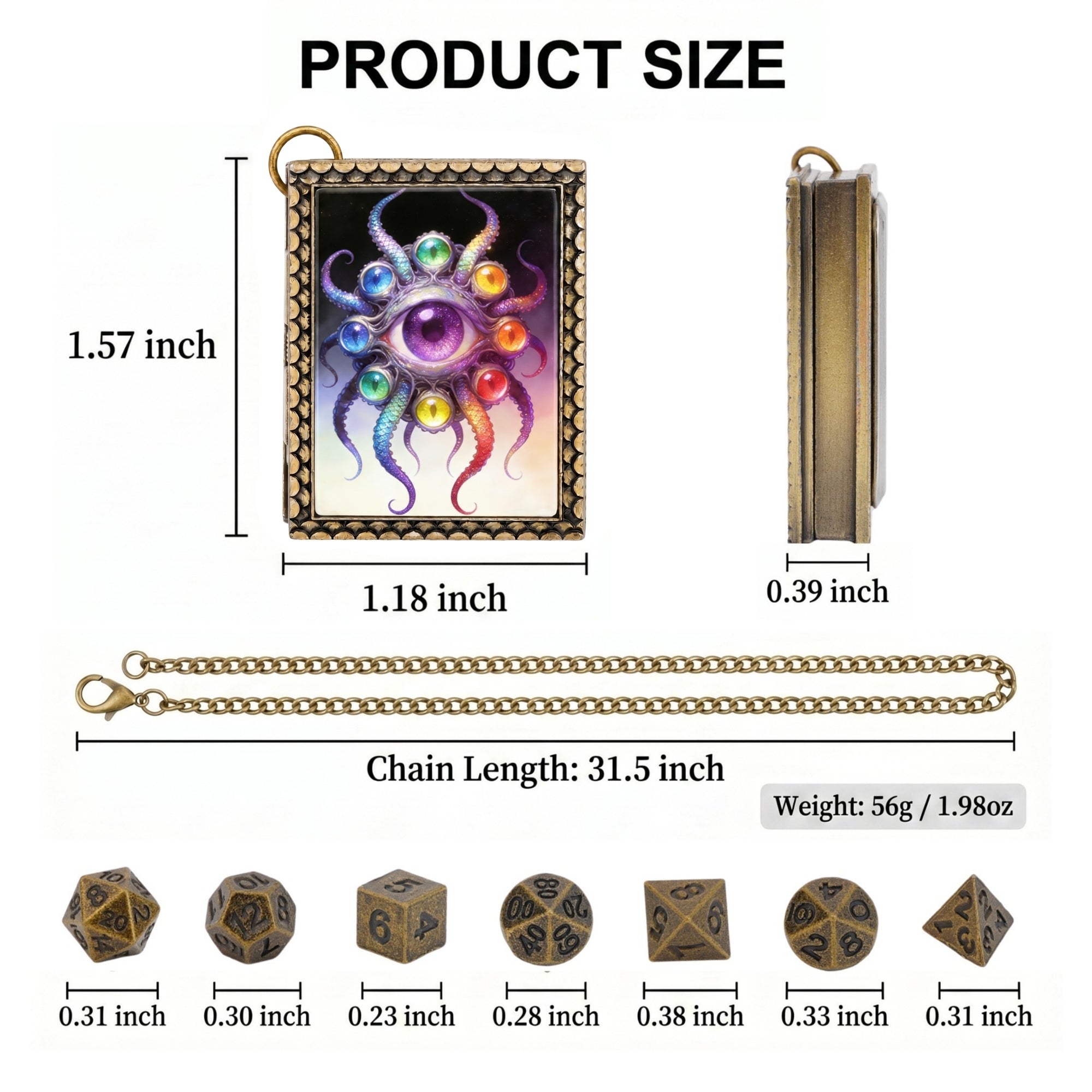 Eldritch Eye Dice Necklace