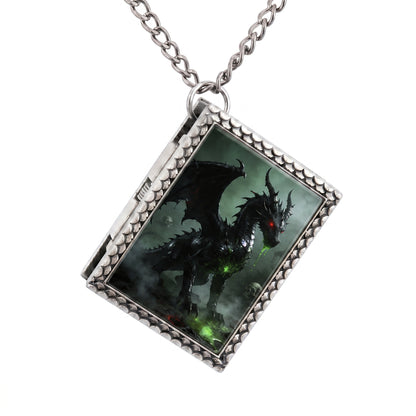 Black Dragon Dice Necklace