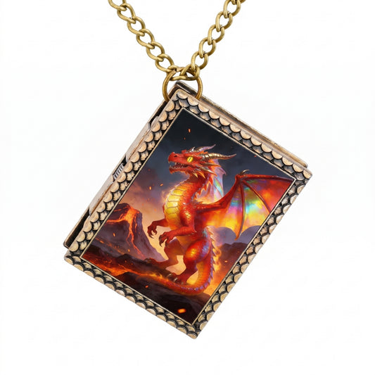 Red Dragon Dice Necklace