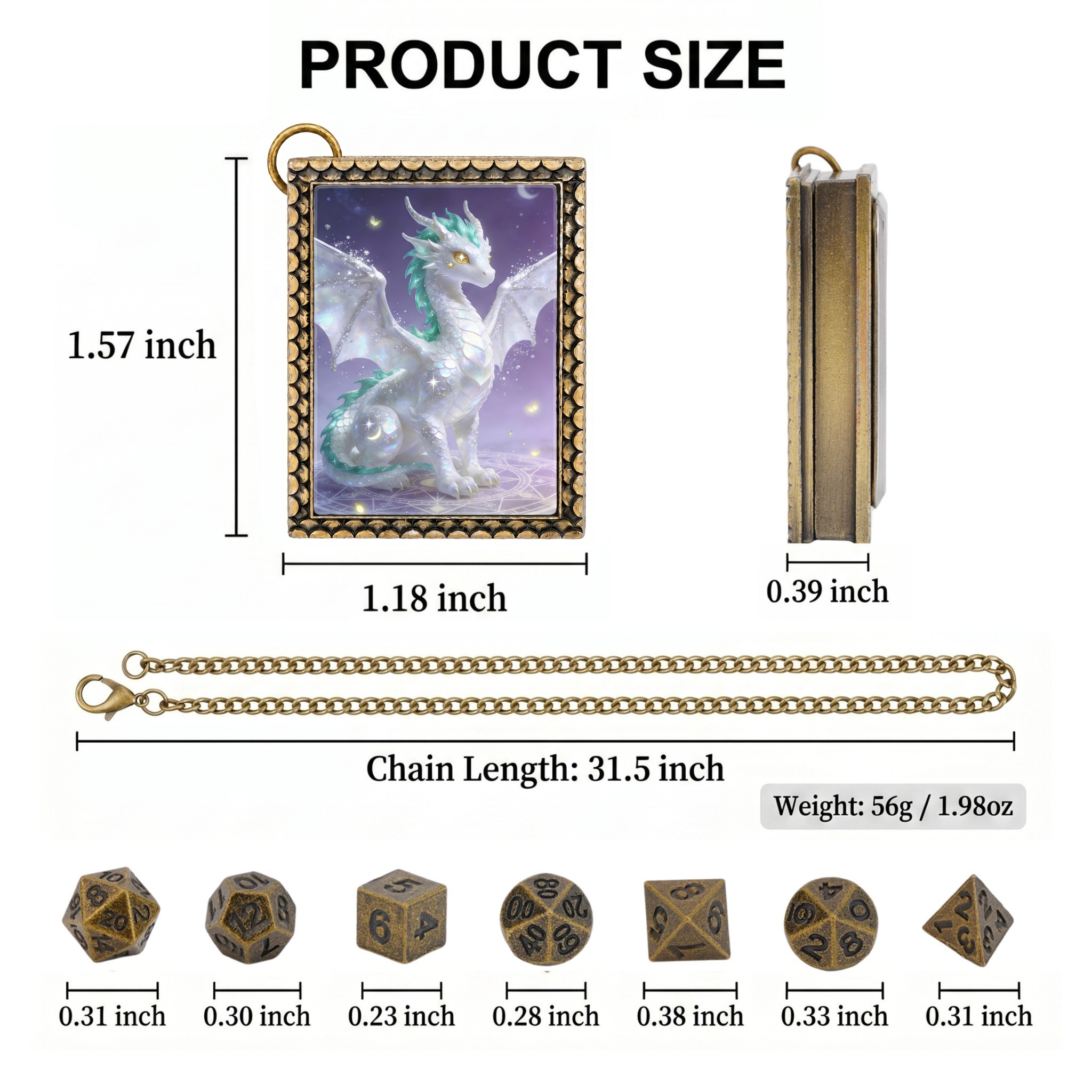 Celestial Dragon Dice Necklace