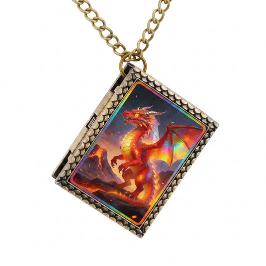 Fire Dragon Dice Necklace
