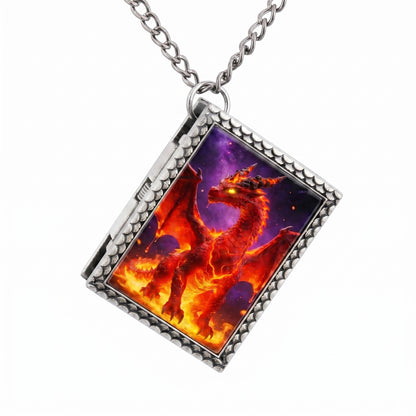 Red Dragon Dice Necklace