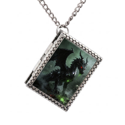 Black Dragon Dice Necklace