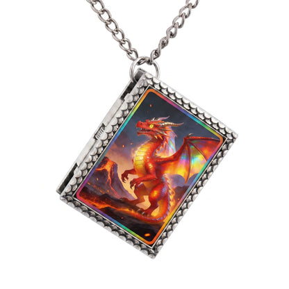 Fire Dragon Dice Necklace