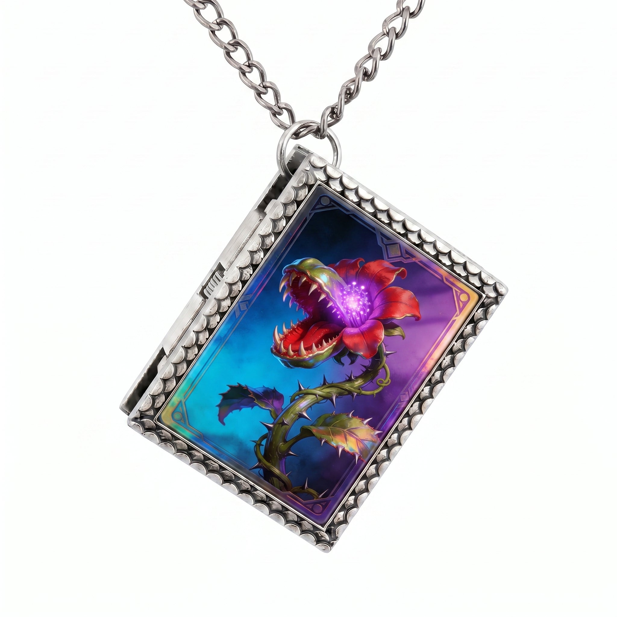 Carnivorous Plant Dice Necklace
