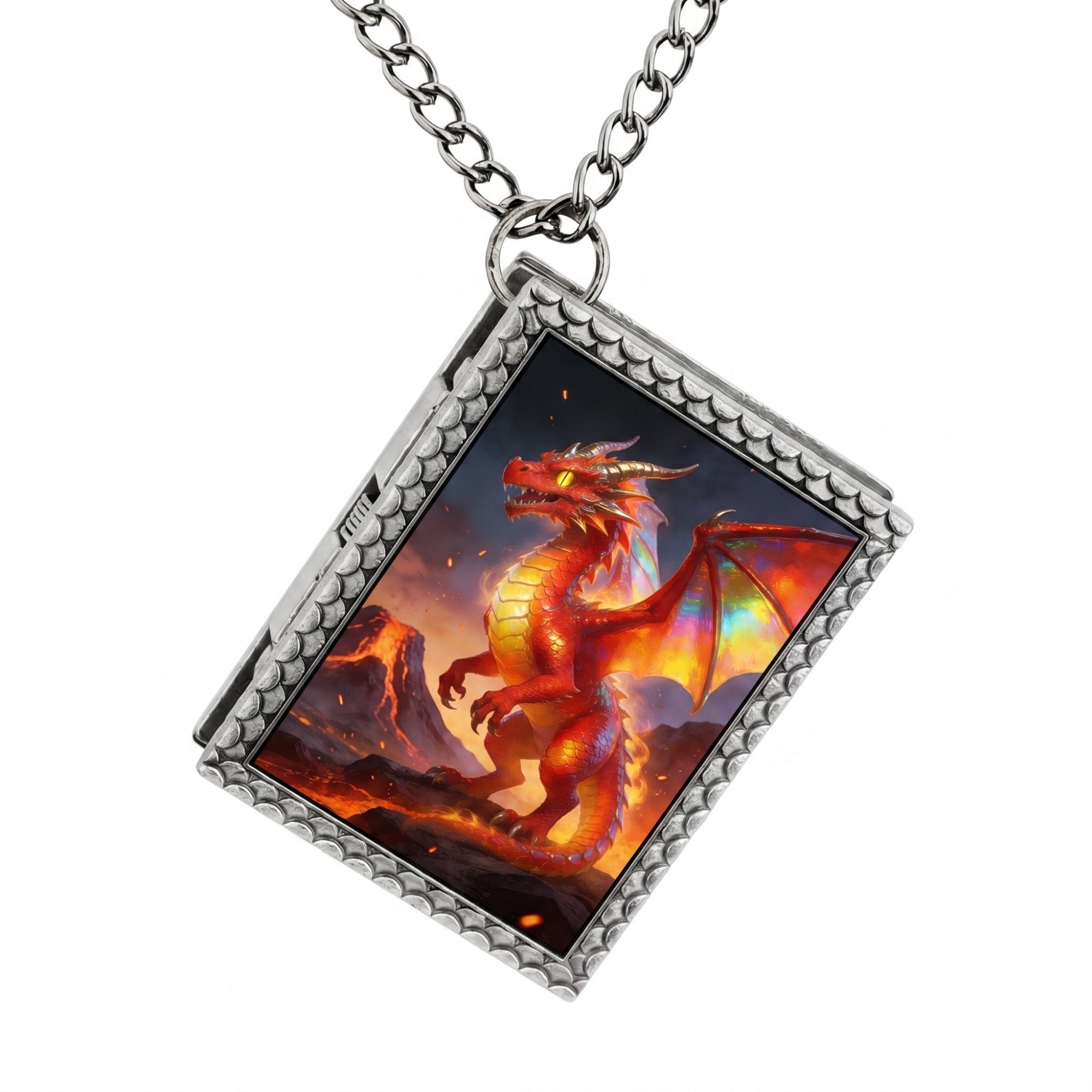 Red Dragon Dice Necklace
