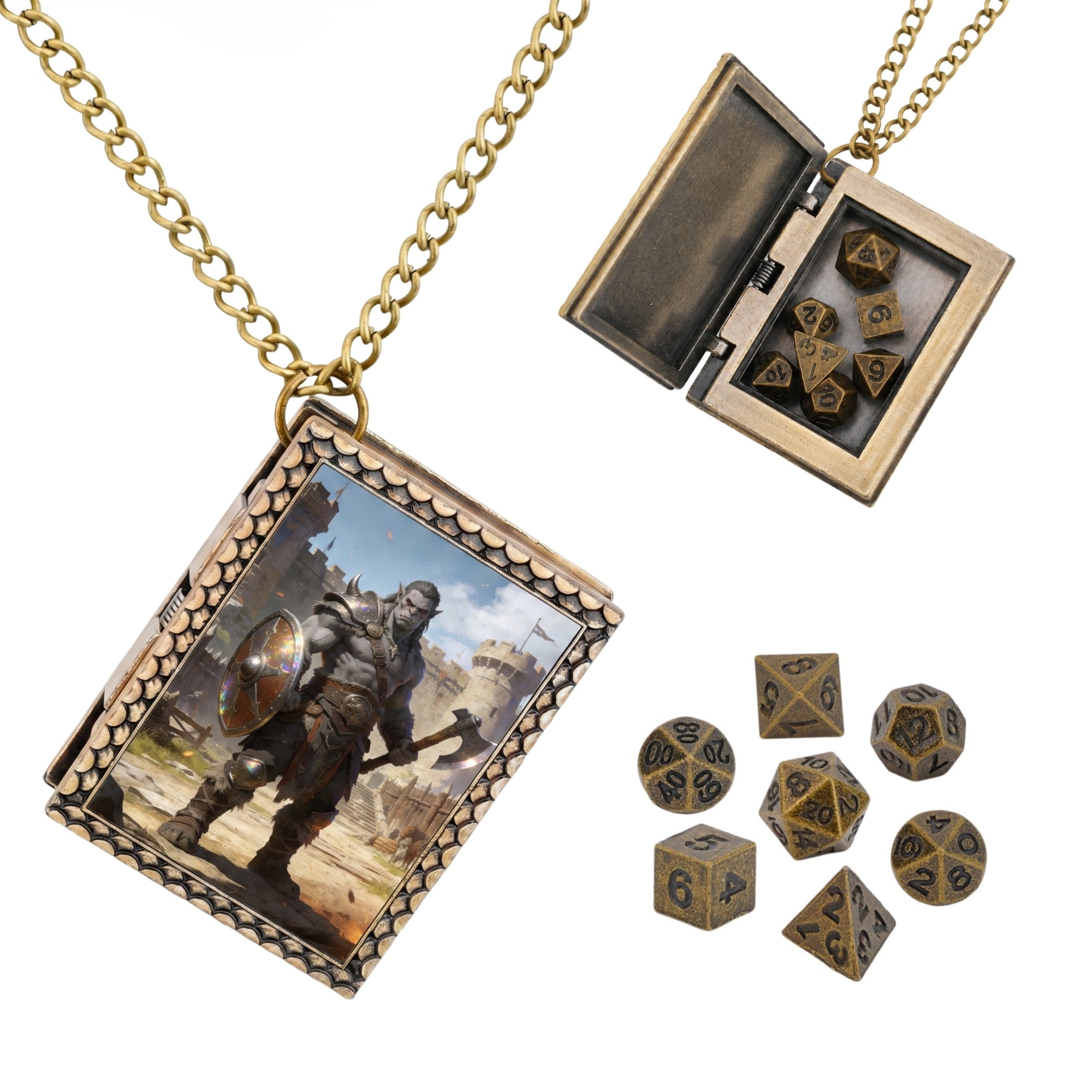Orc Warrior Dice Necklace