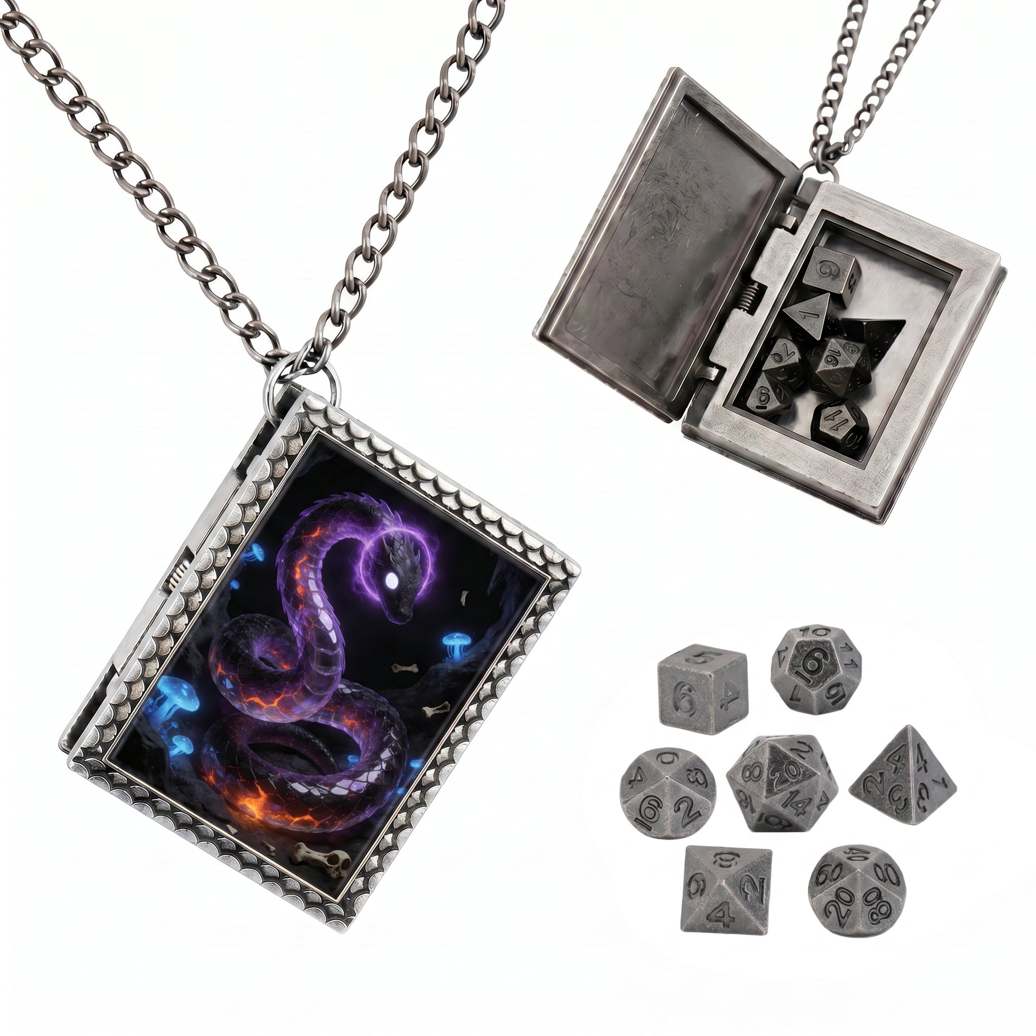Abyssal Serpent Dice Necklace