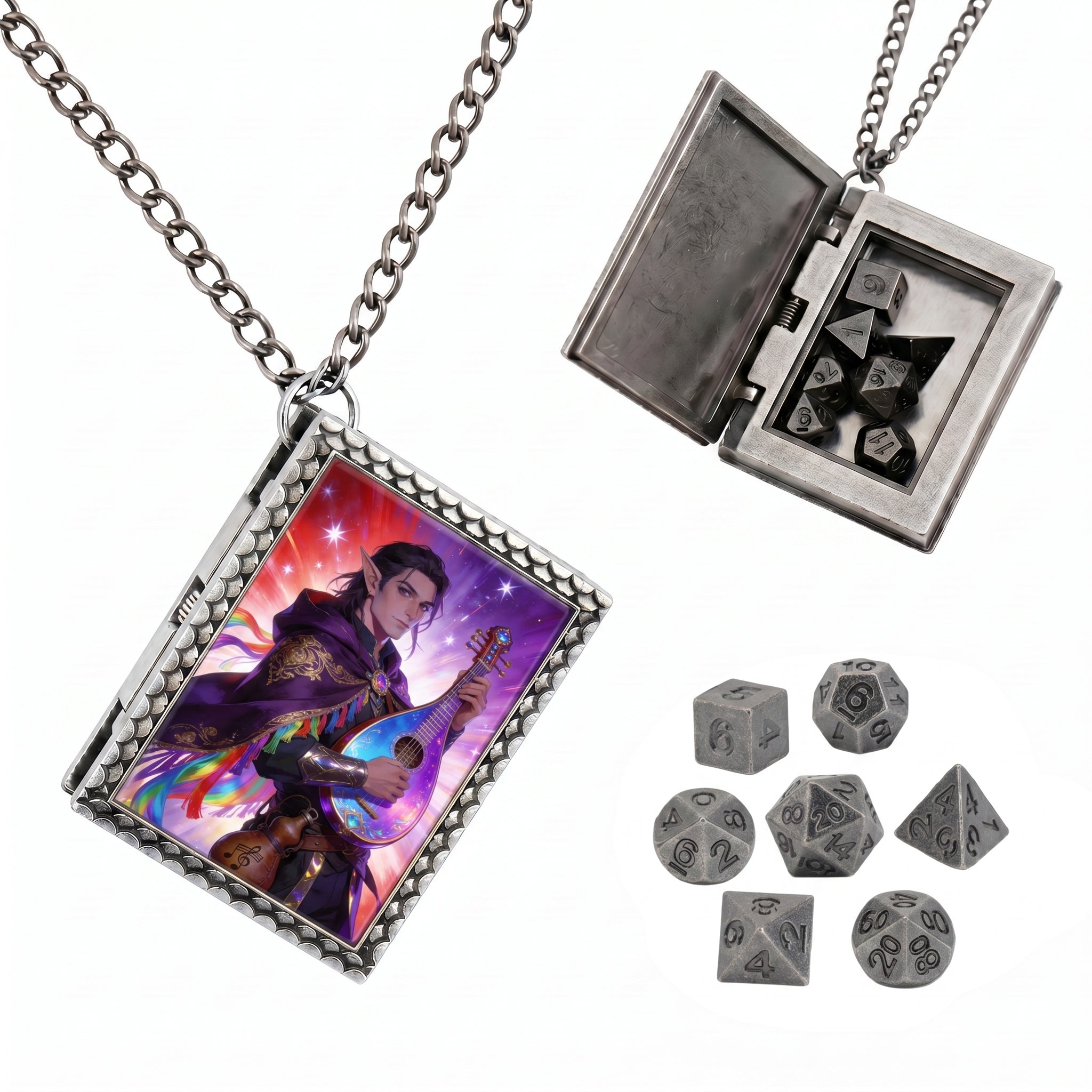 Elven Bard Dice Necklace