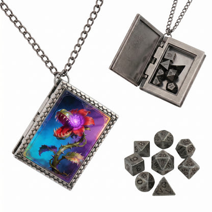 Carnivorous Plant Dice Necklace