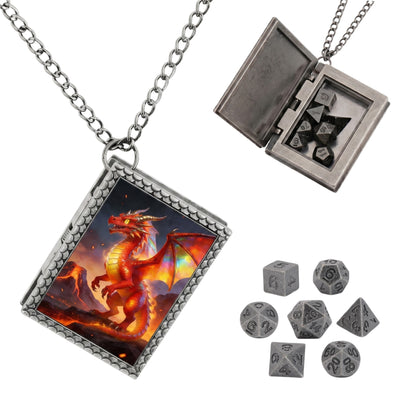 Red Dragon Dice Necklace