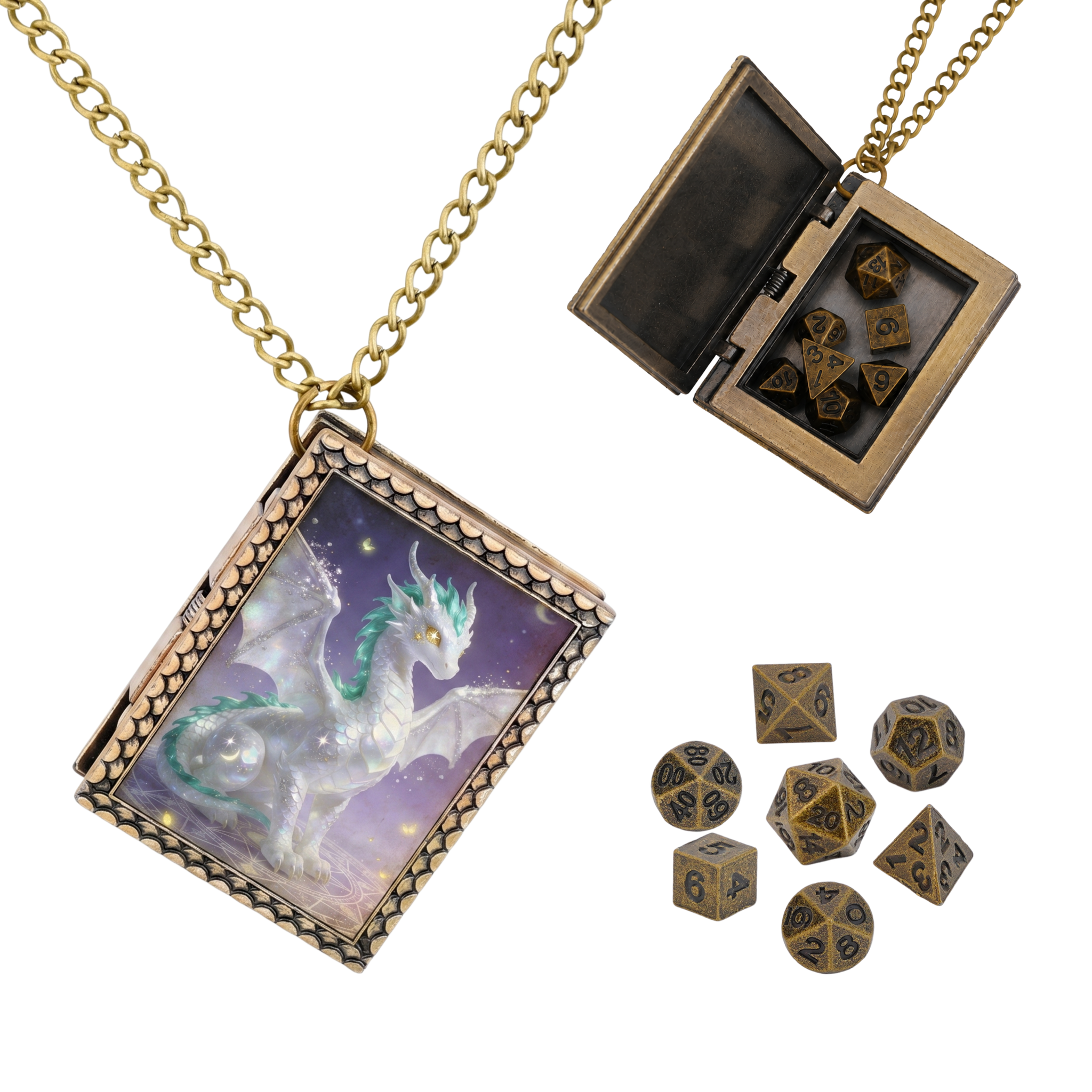 Celestial Dragon Dice Necklace