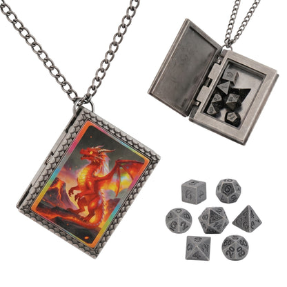 Fire Dragon Dice Necklace