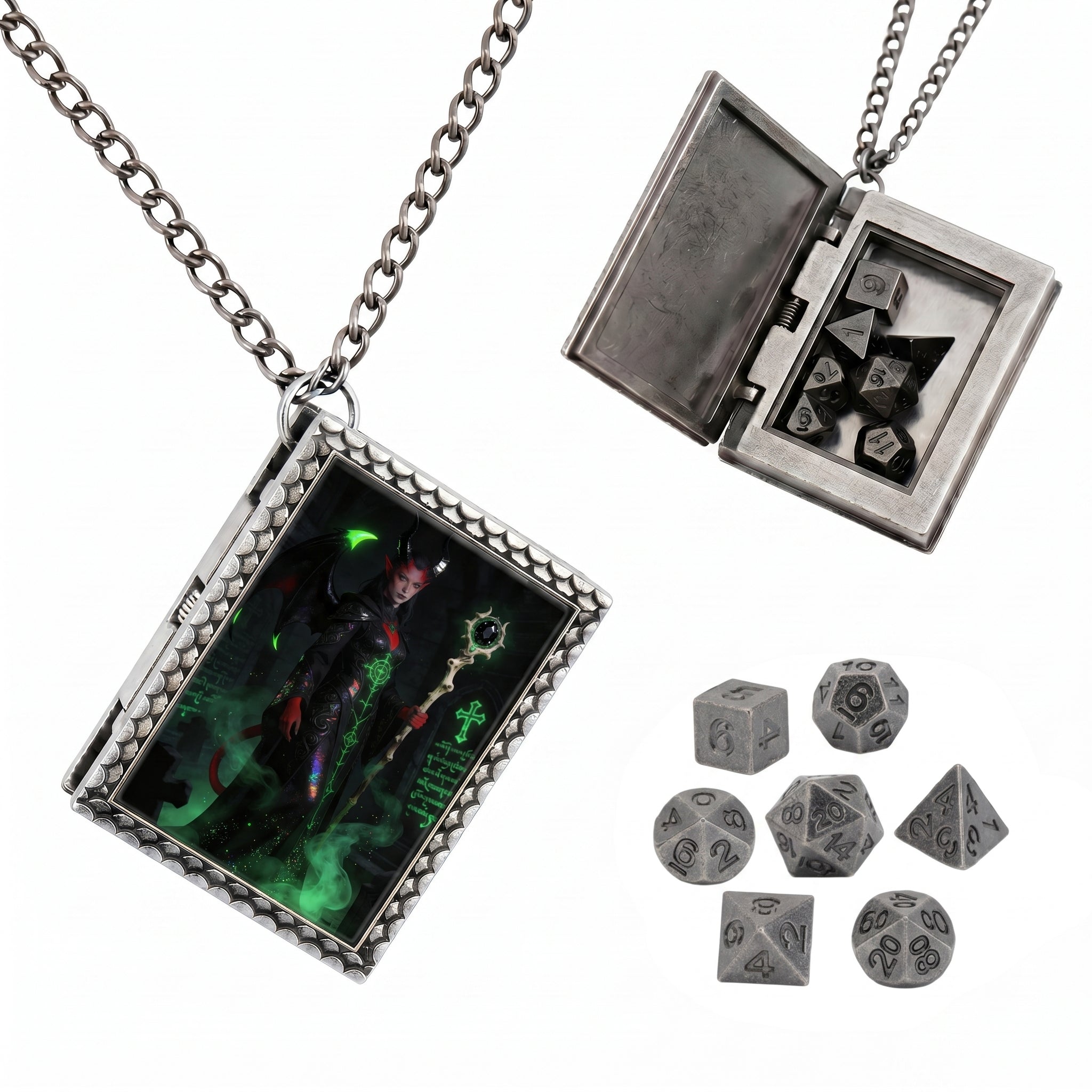 Infernal Warlock Dice Necklace