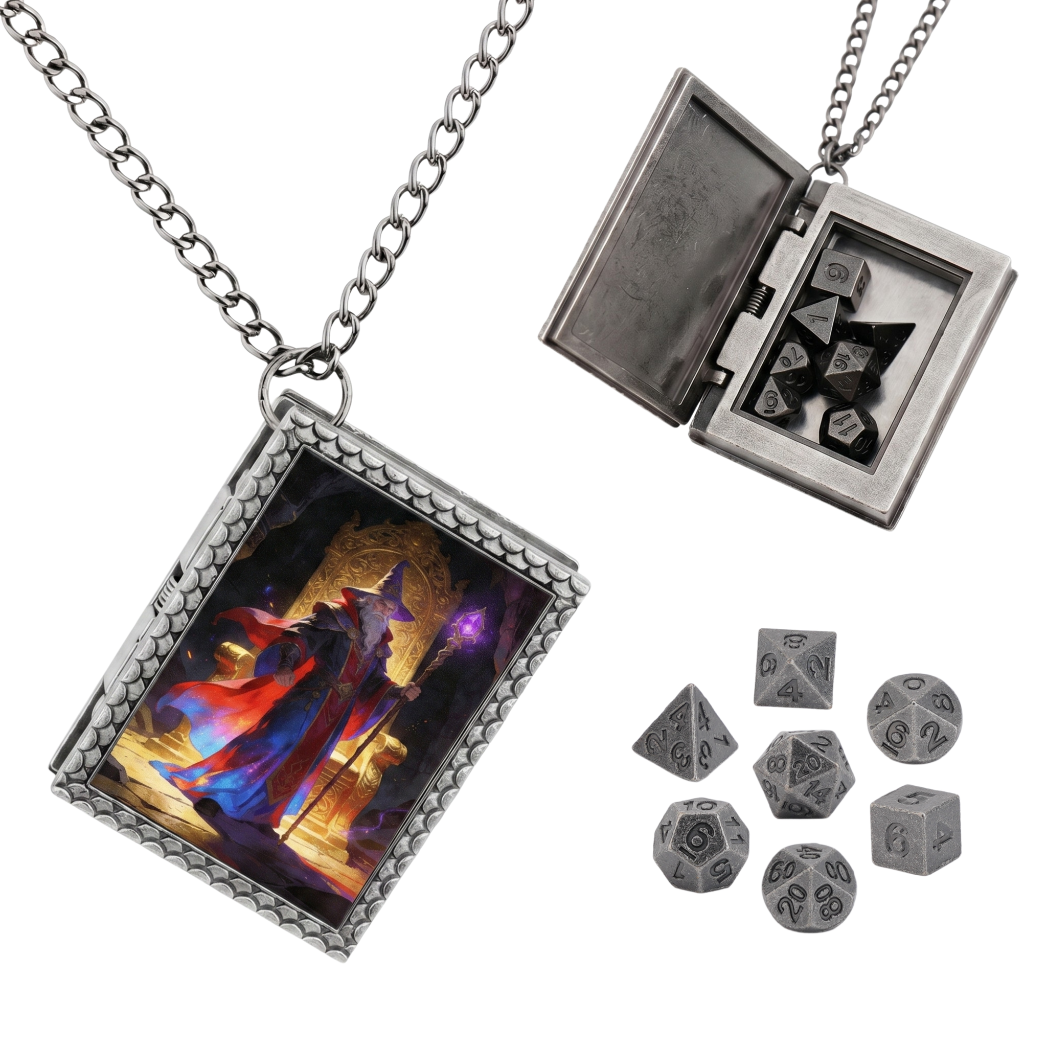 Arcane Wizard Dice Necklace