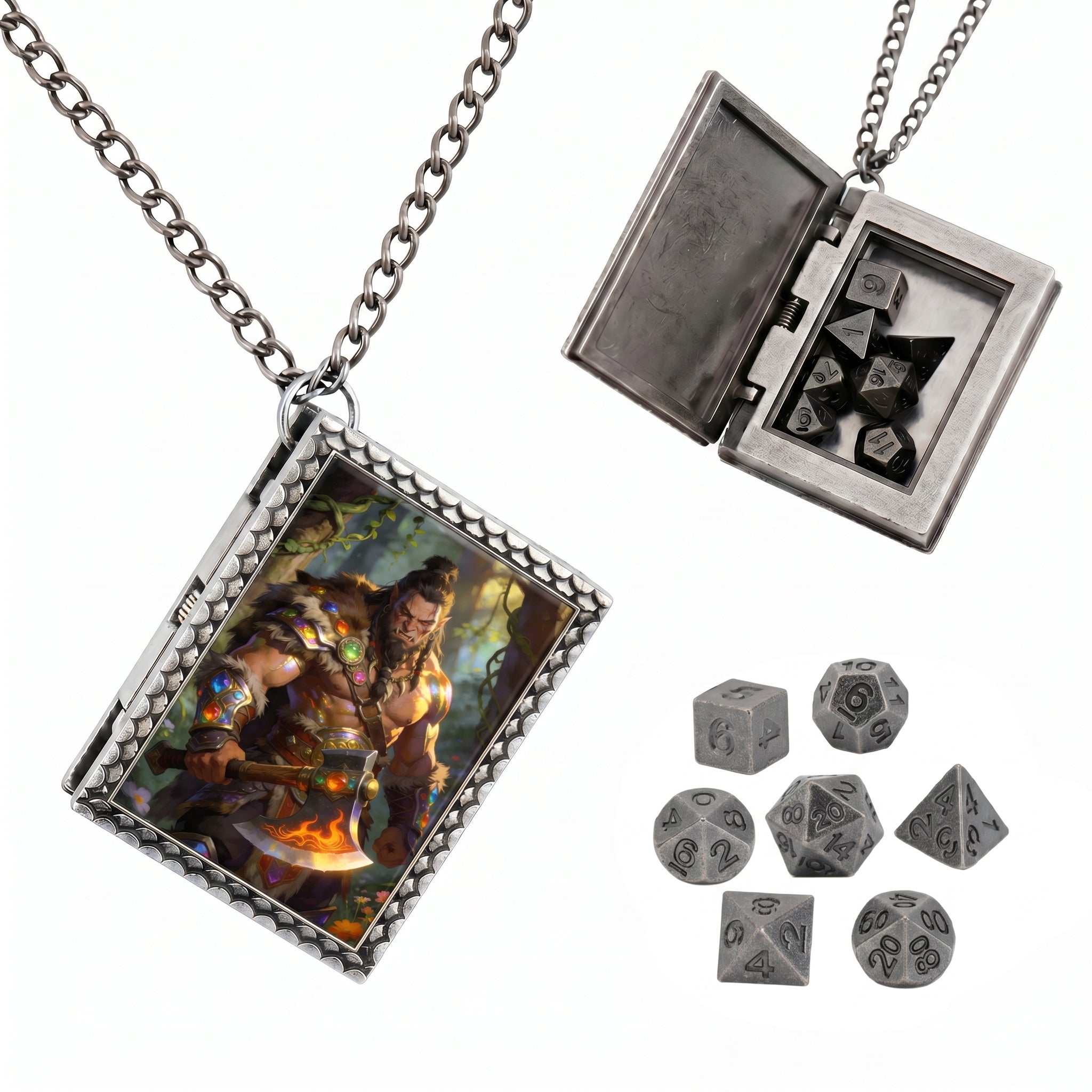Barbarian Warrior Dice Necklace