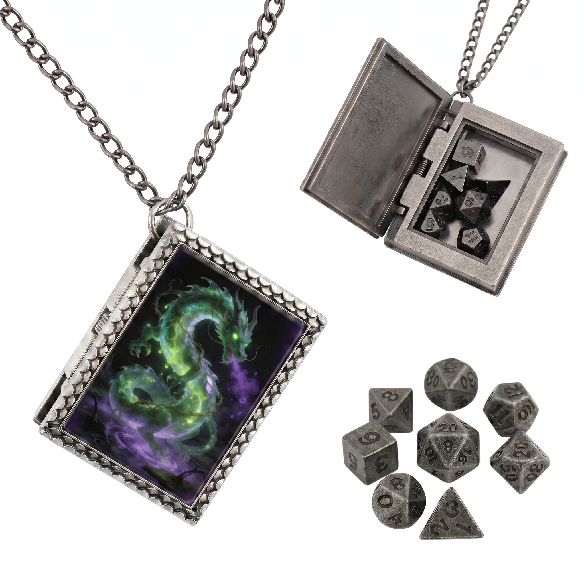 Venom Dragon Dice Necklace