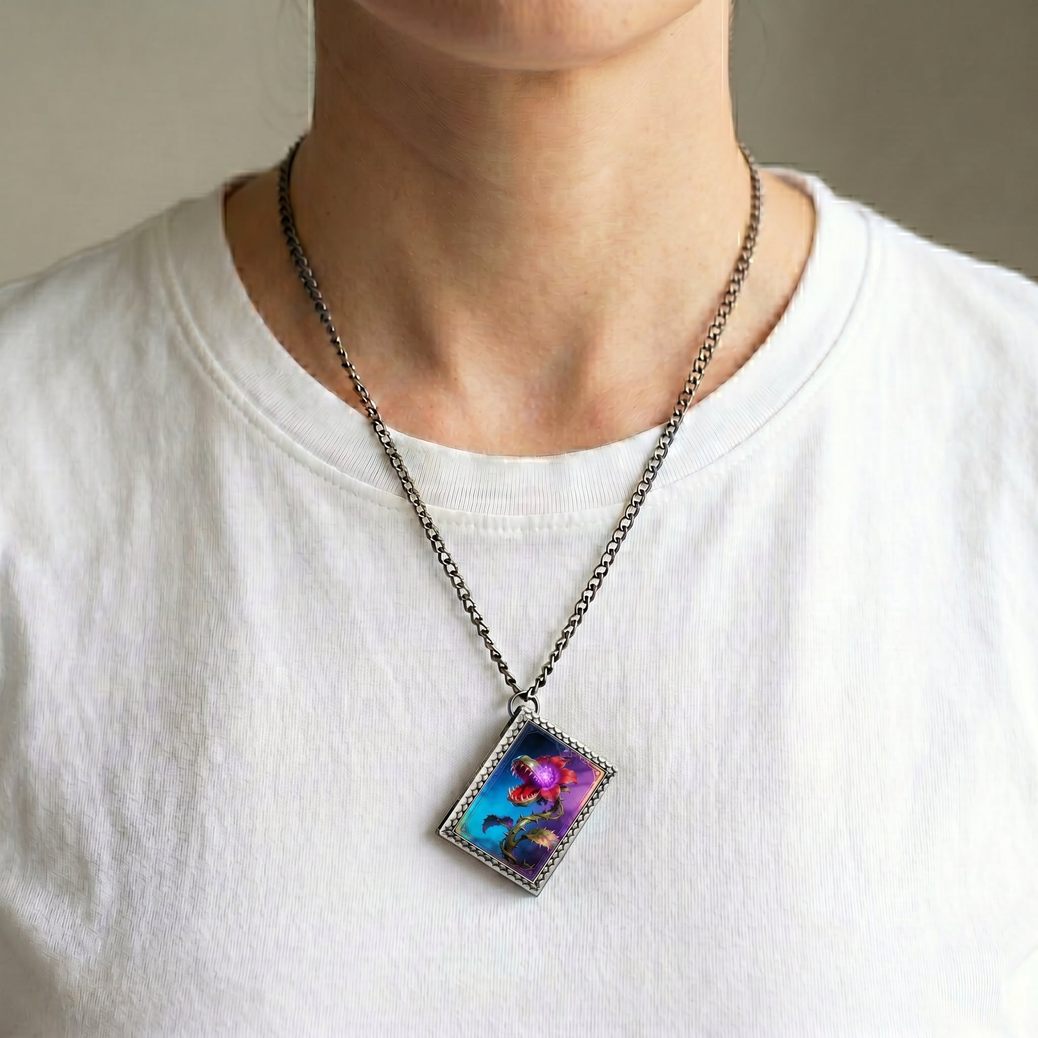 Carnivorous Plant Dice Necklace