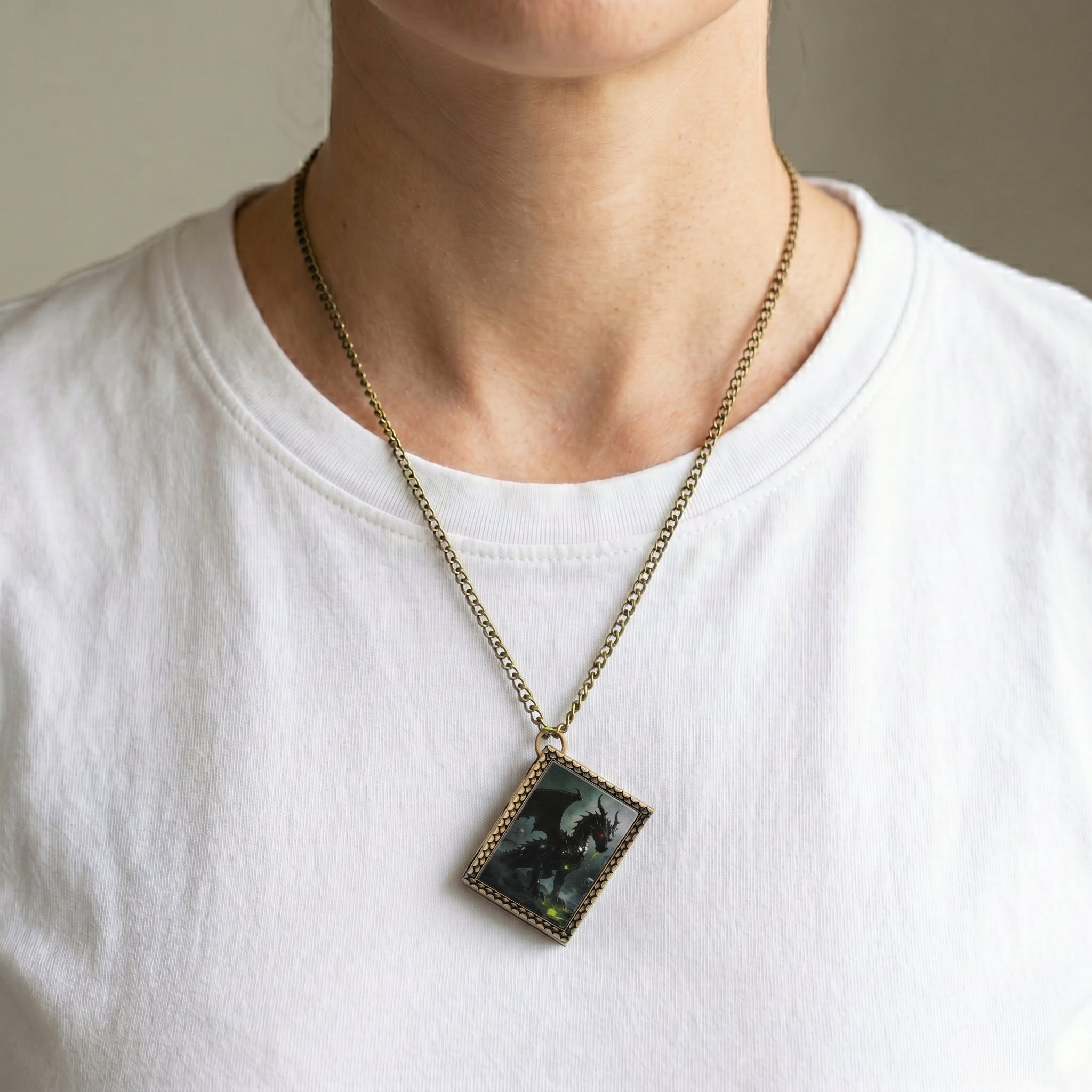 Black Dragon Dice Necklace