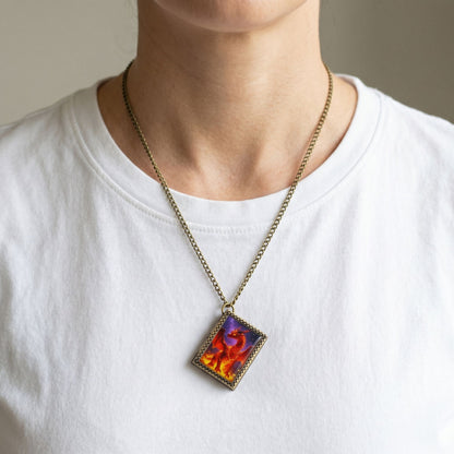 Red Dragon Dice Necklace