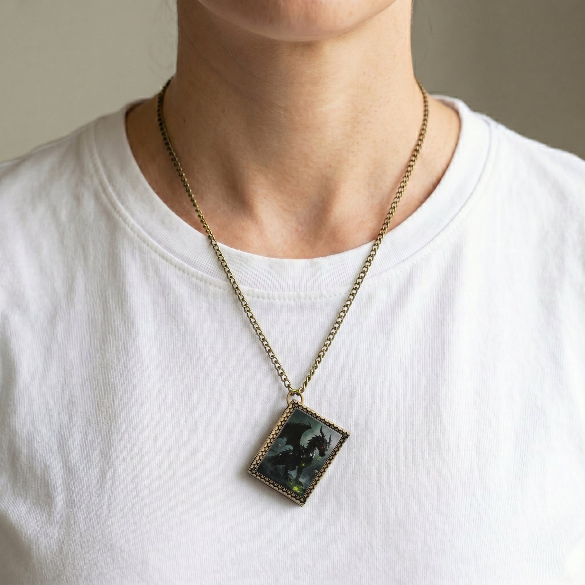 Black Dragon Dice Necklace