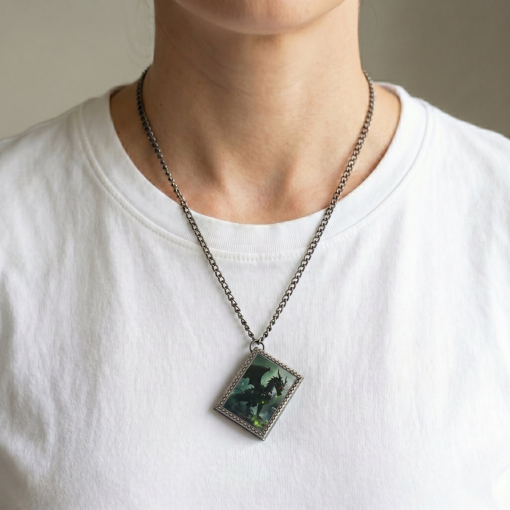 Black Dragon Dice Necklace