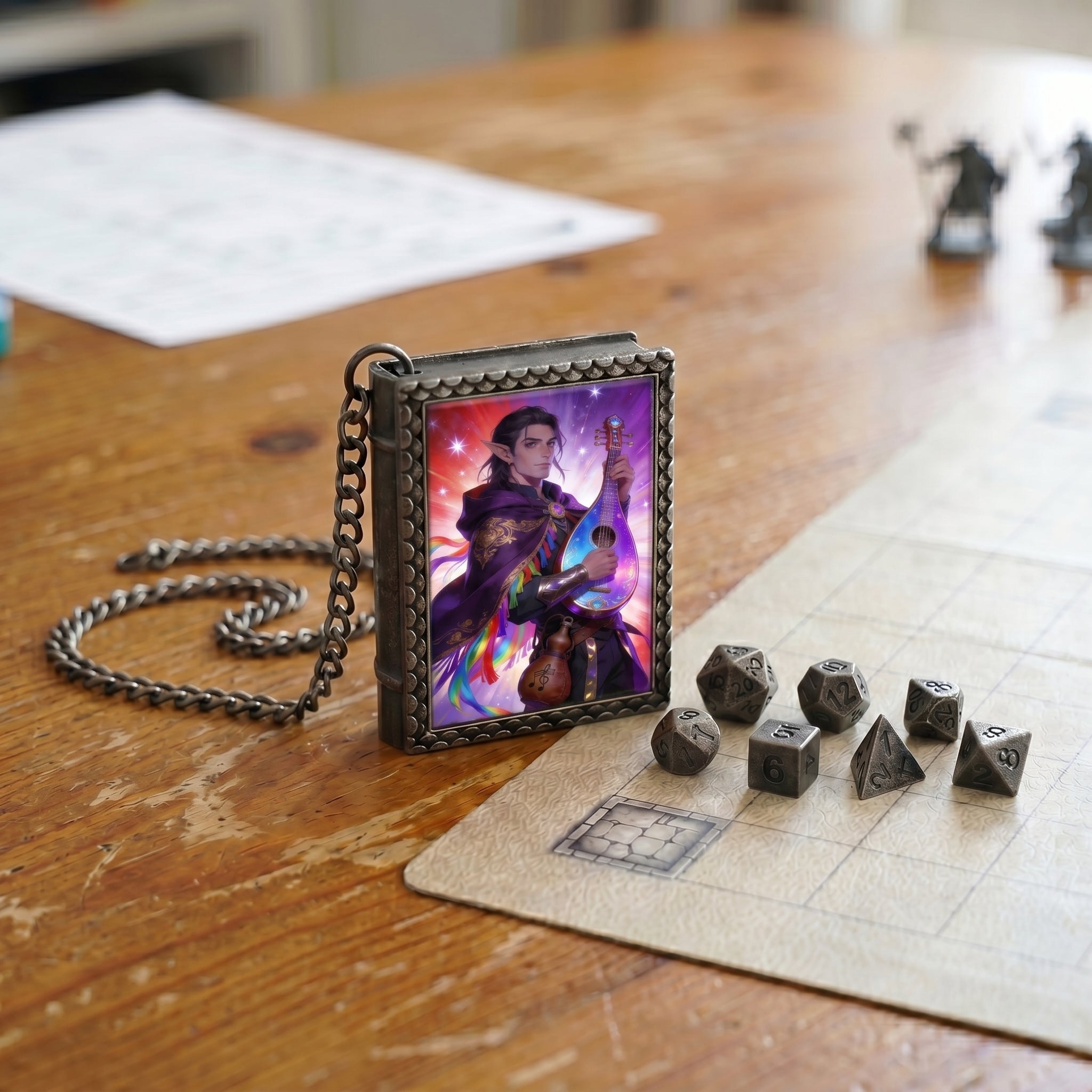 Elven Bard Dice Necklace