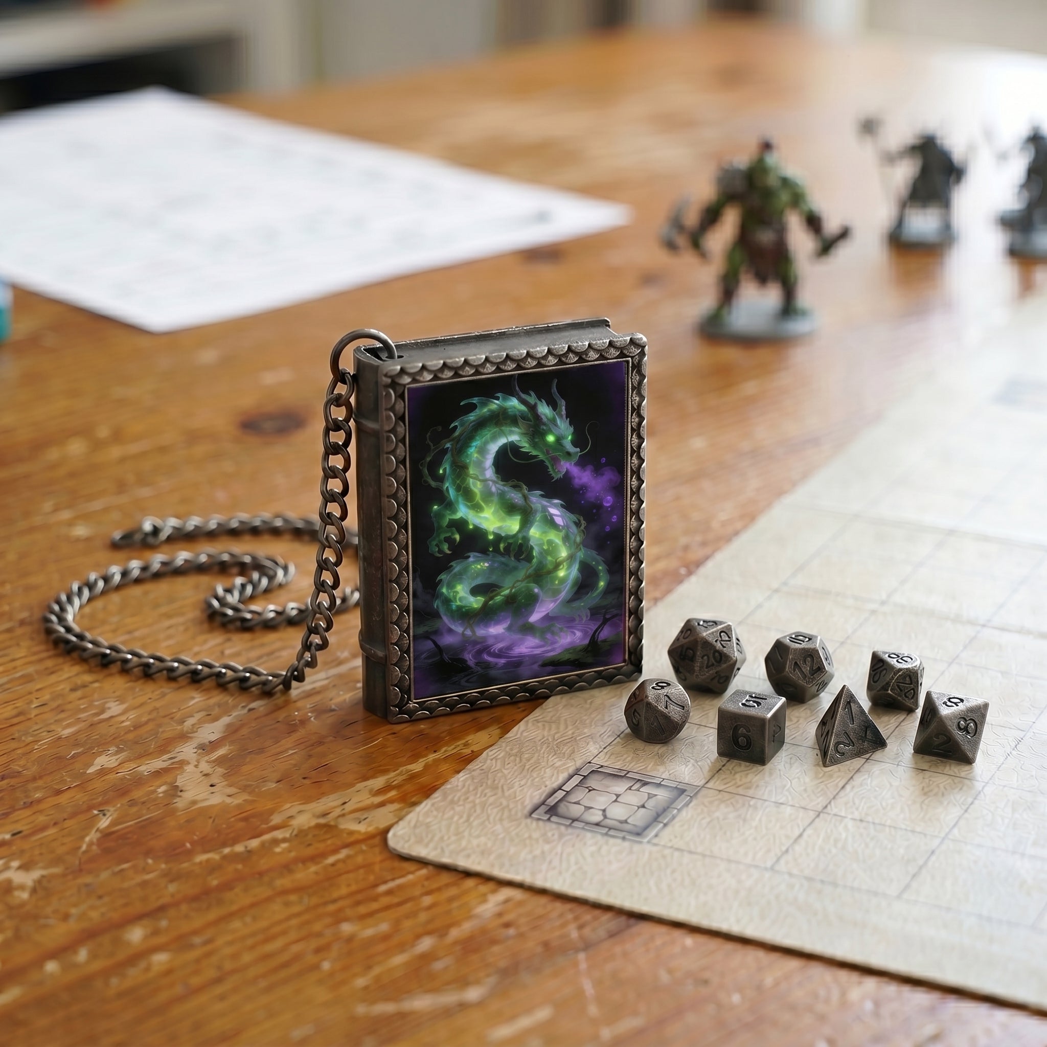 Venom Dragon Dice Necklace