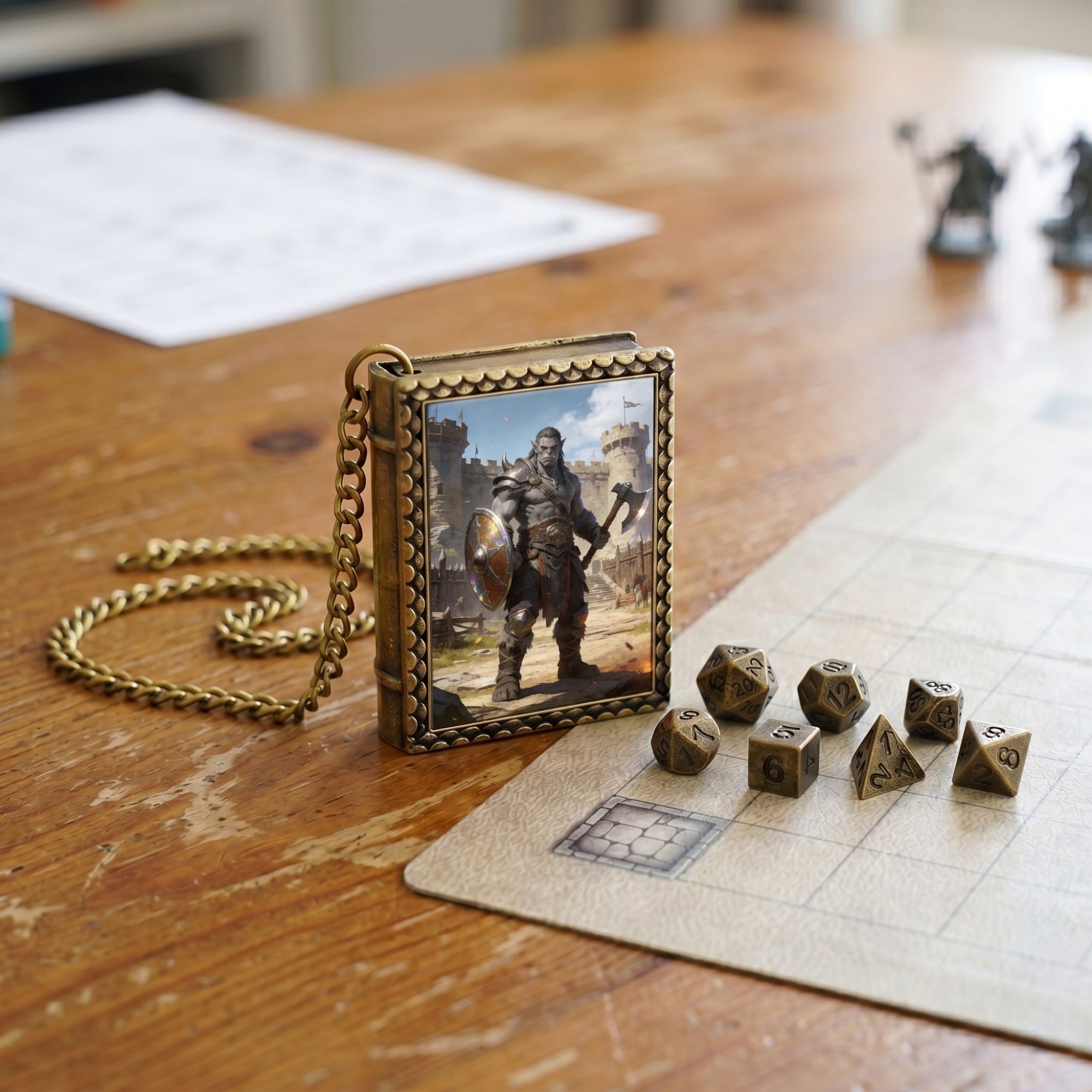 Orc Warrior Dice Necklace