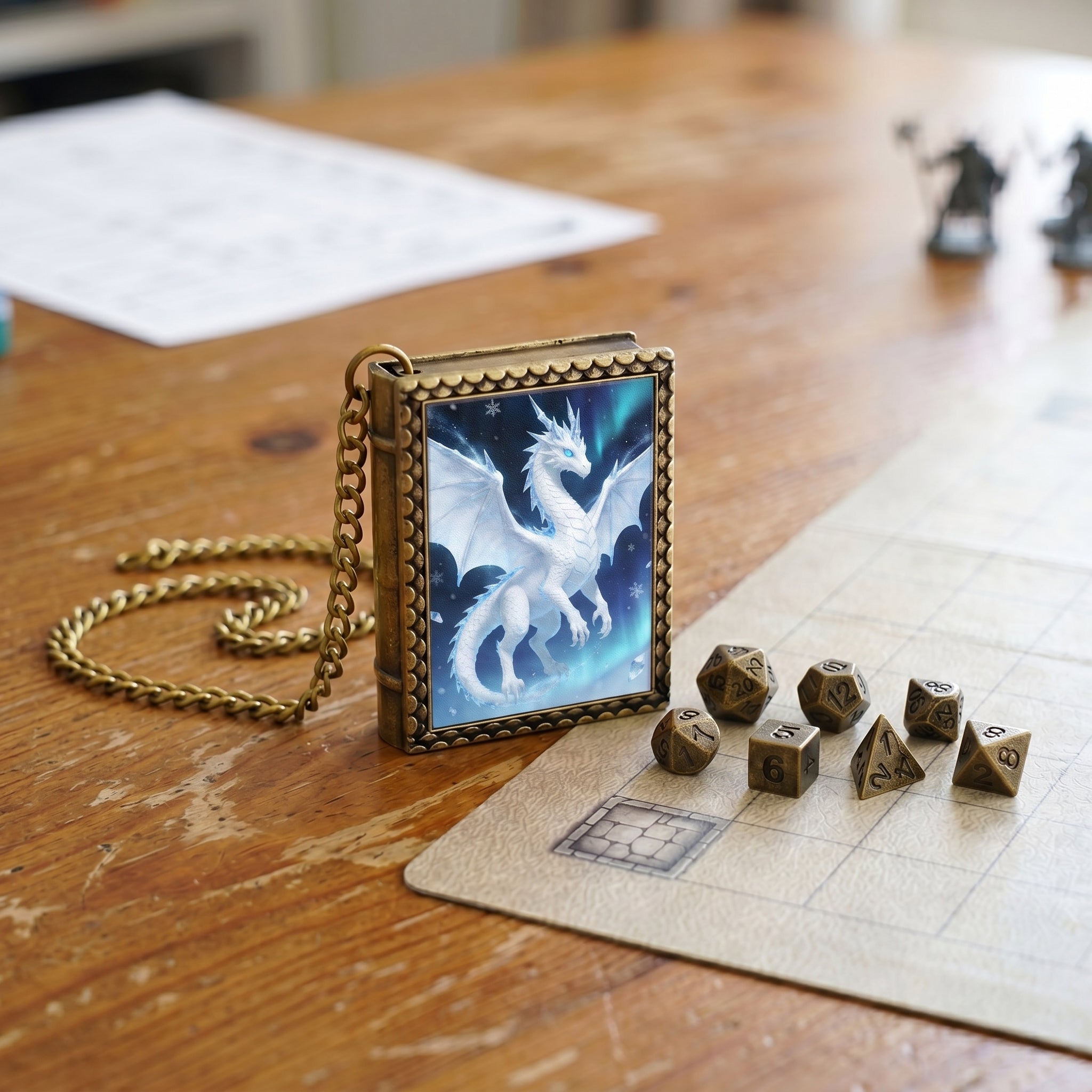 Frost Dragon Dice Necklace