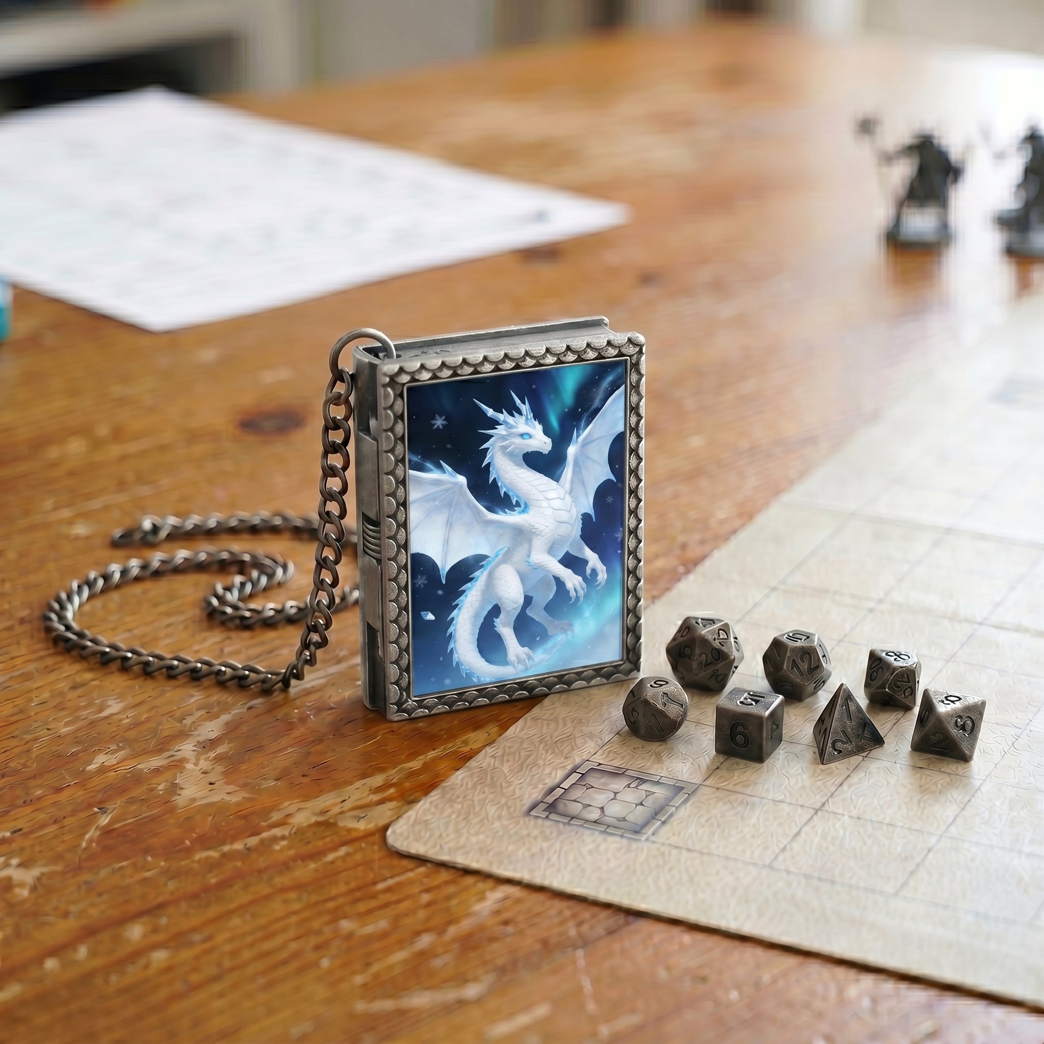 Frost Dragon Dice Necklace