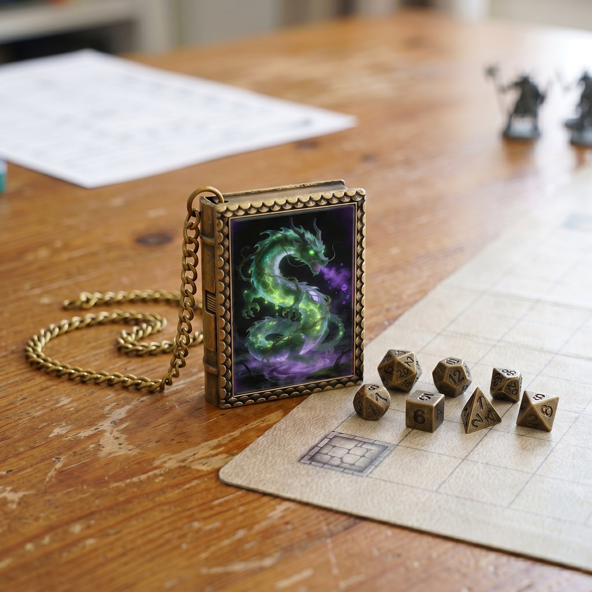 Venom Dragon Dice Necklace