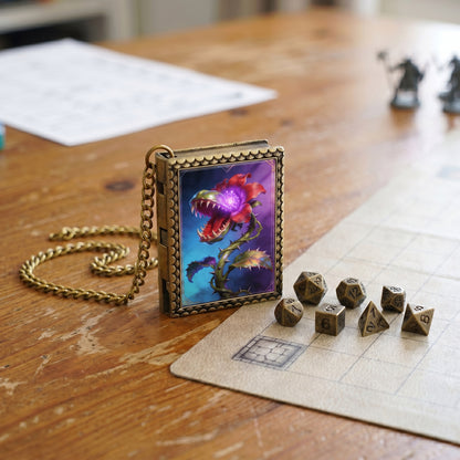 Carnivorous Plant Dice Necklace