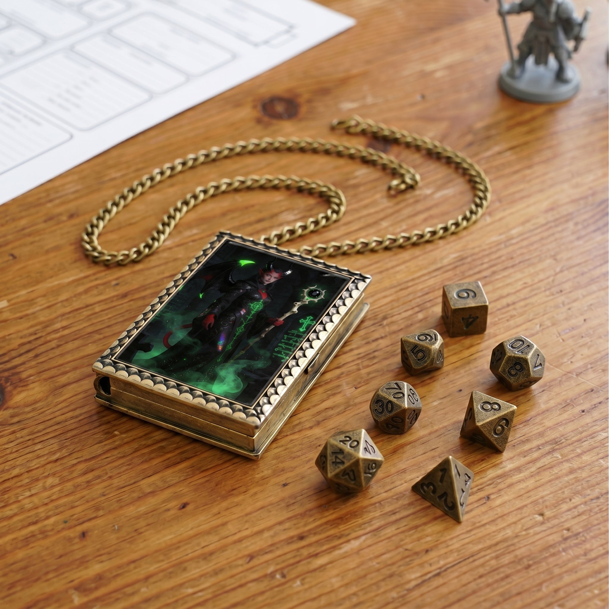 Infernal Warlock Dice Necklace
