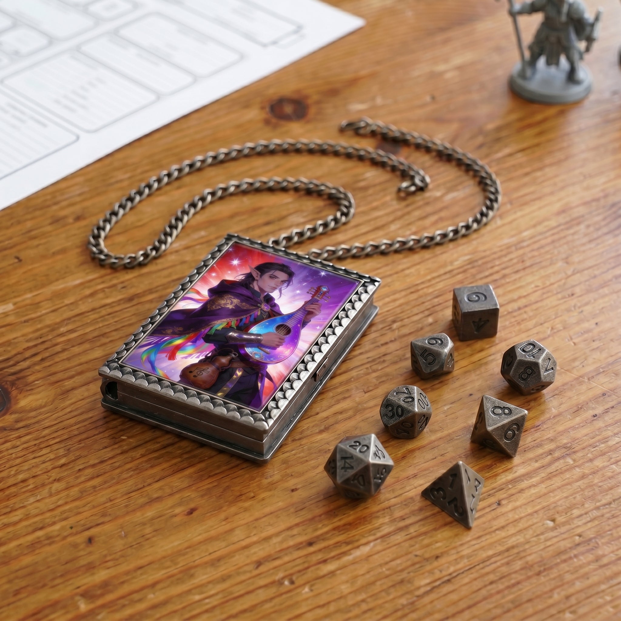 Elven Bard Dice Necklace