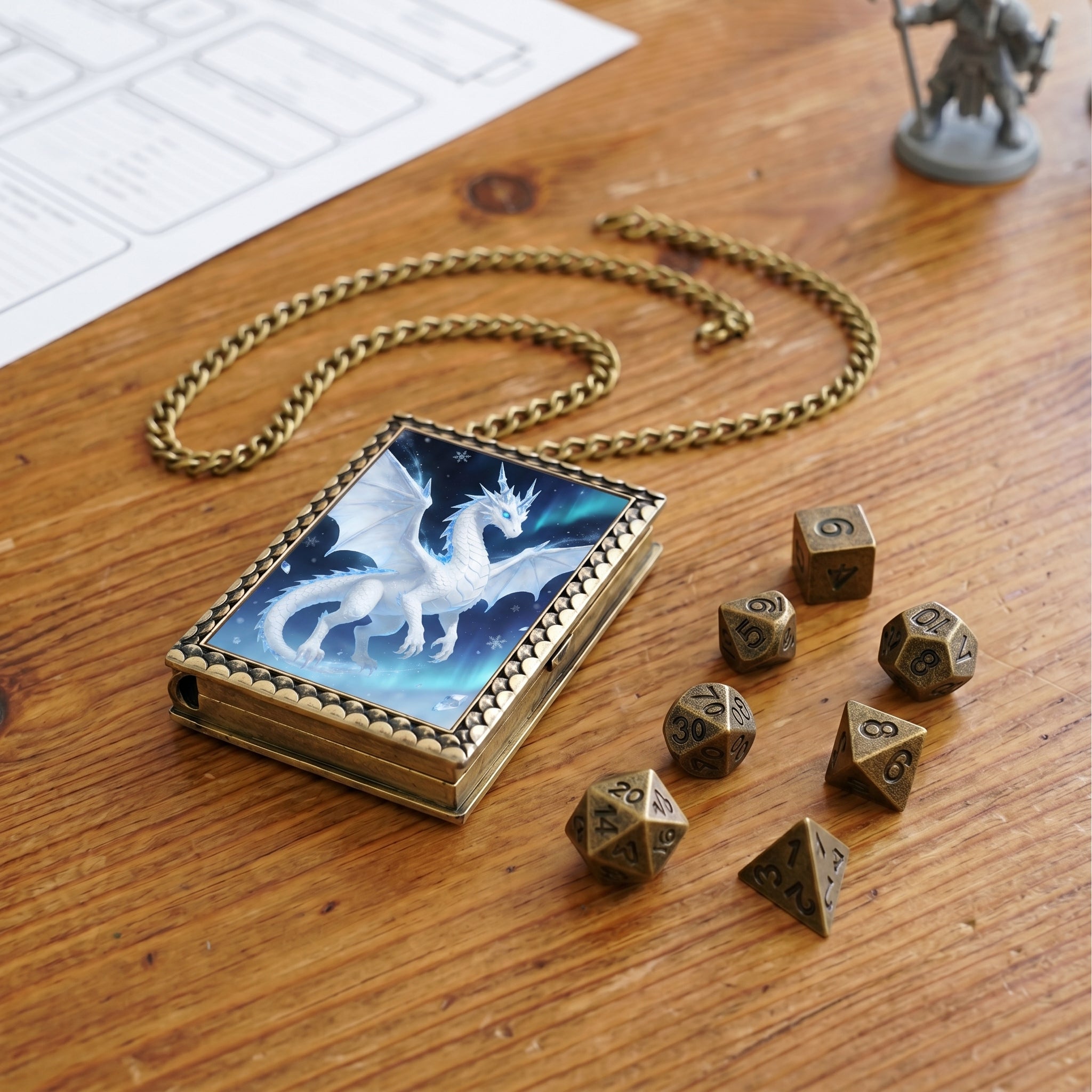Frost Dragon Dice Necklace