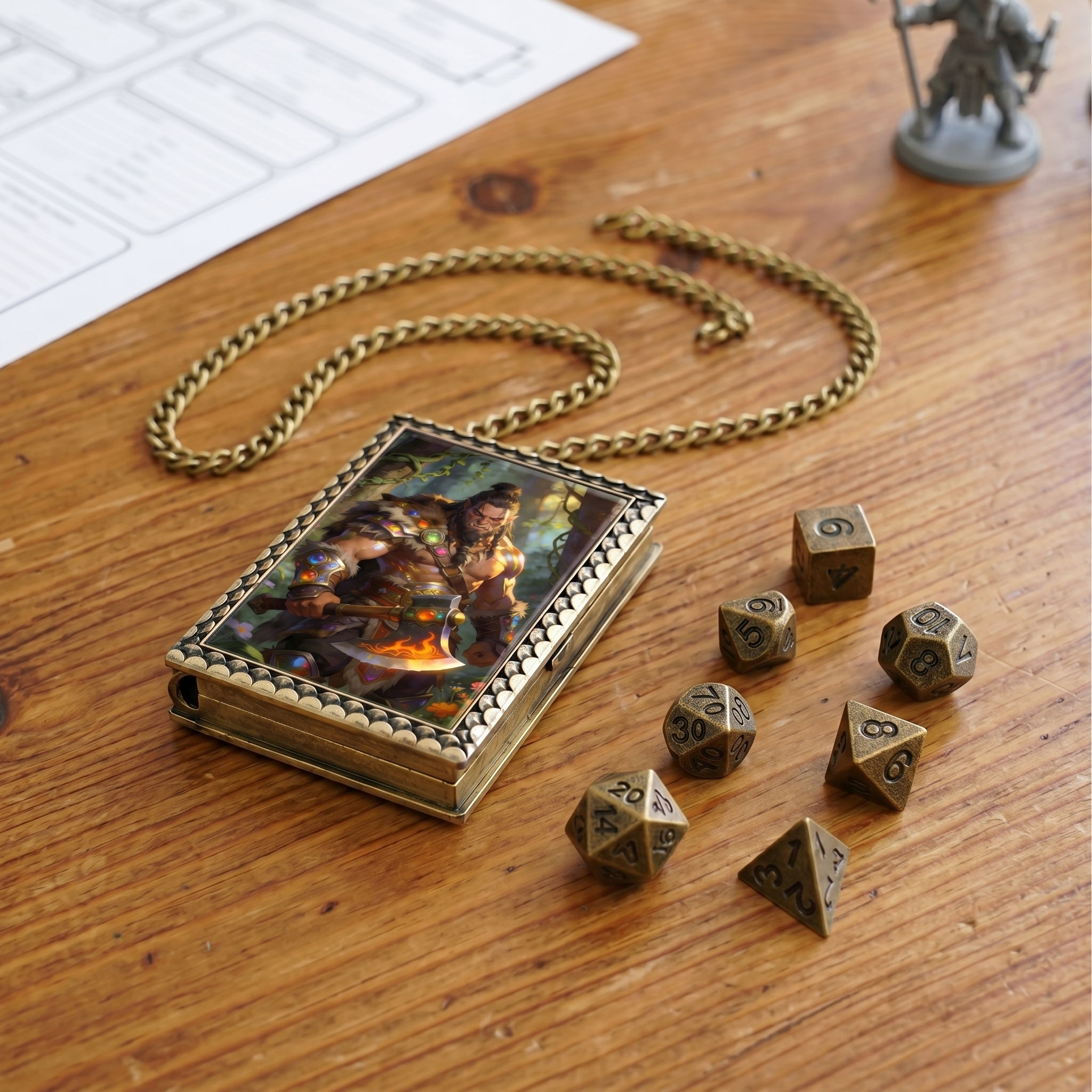 Barbarian Warrior Dice Necklace