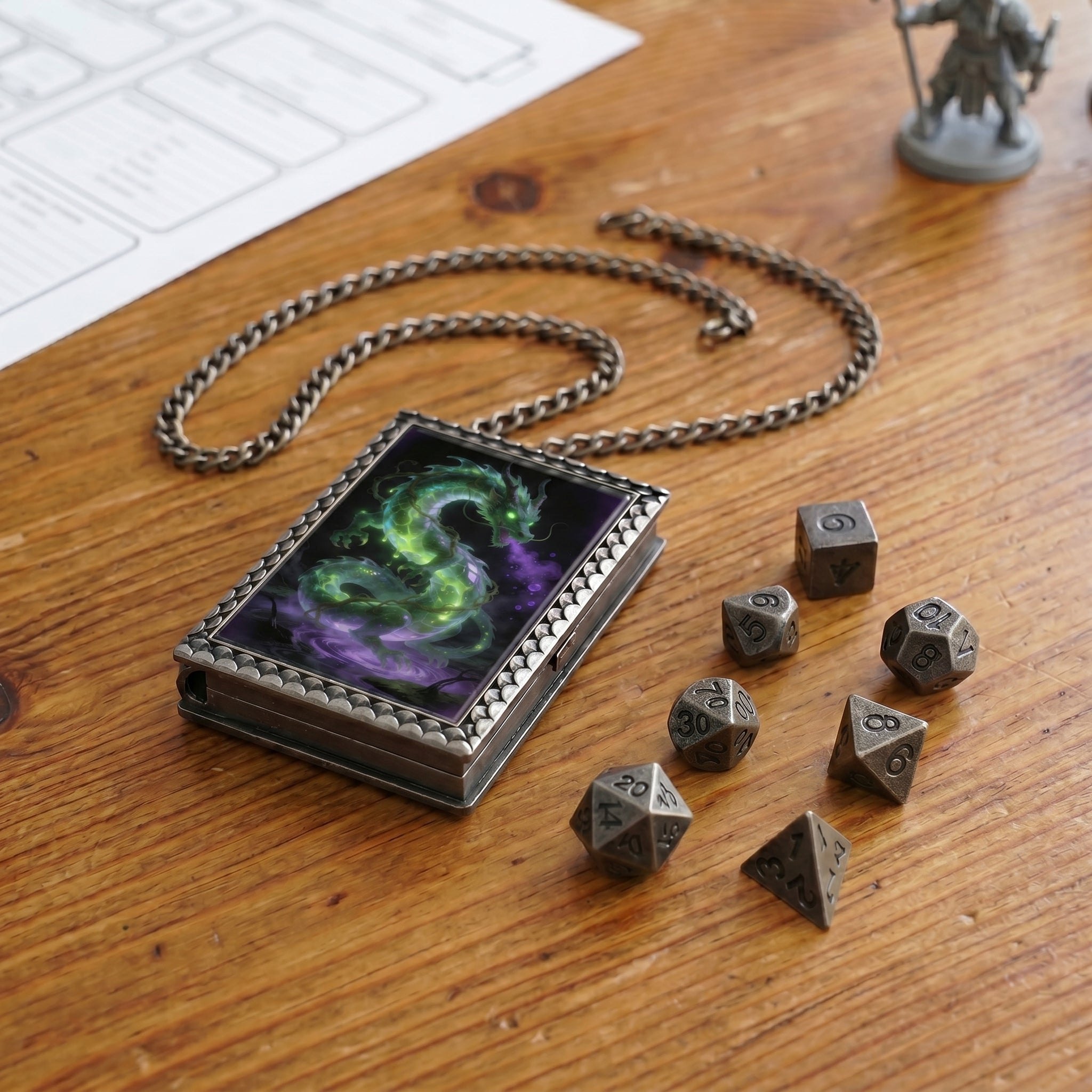 Venom Dragon Dice Necklace