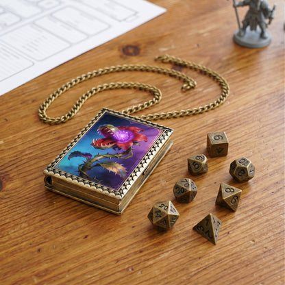 Carnivorous Plant Dice Necklace