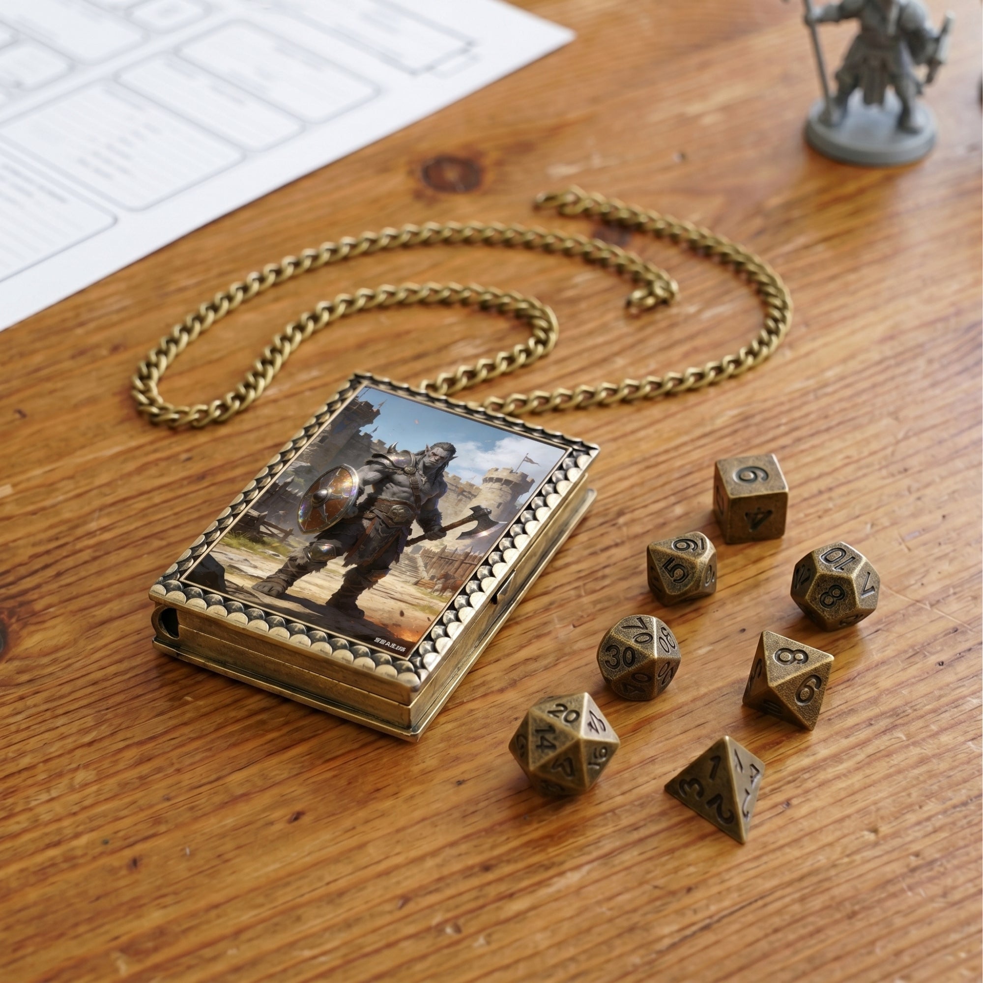 Orc Warrior Dice Necklace
