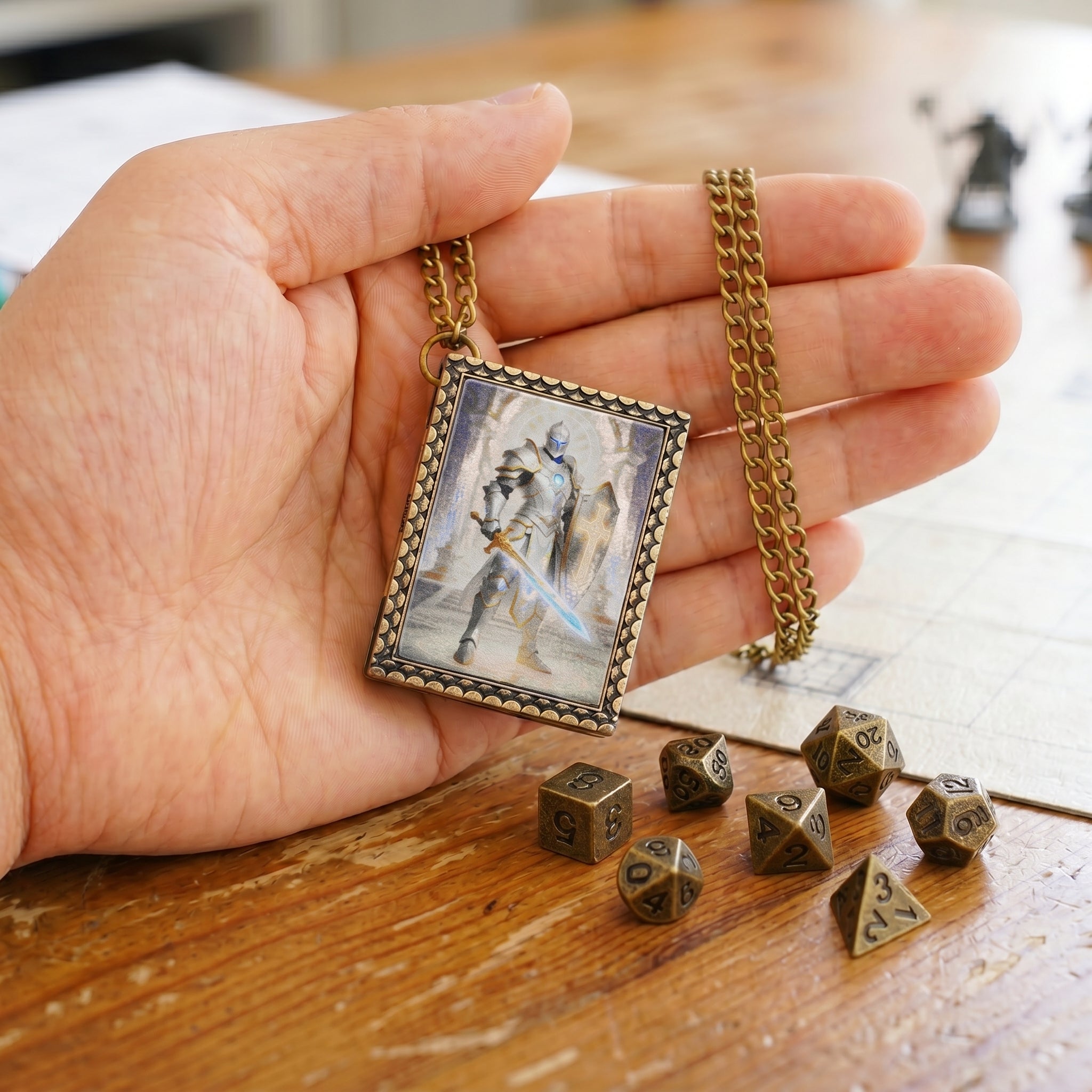 Radiant Paladin Dice Necklace