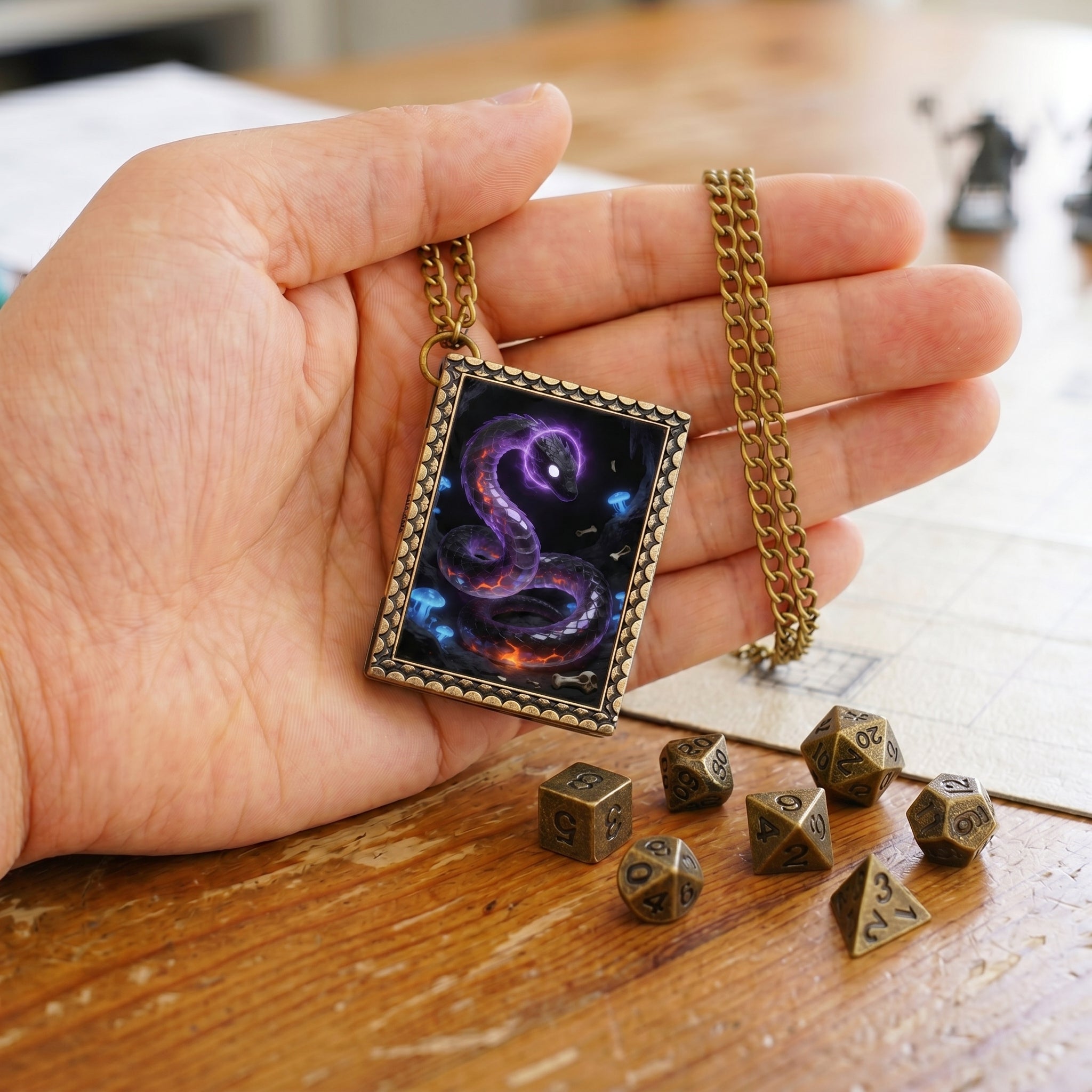 Abyssal Serpent Dice Necklace