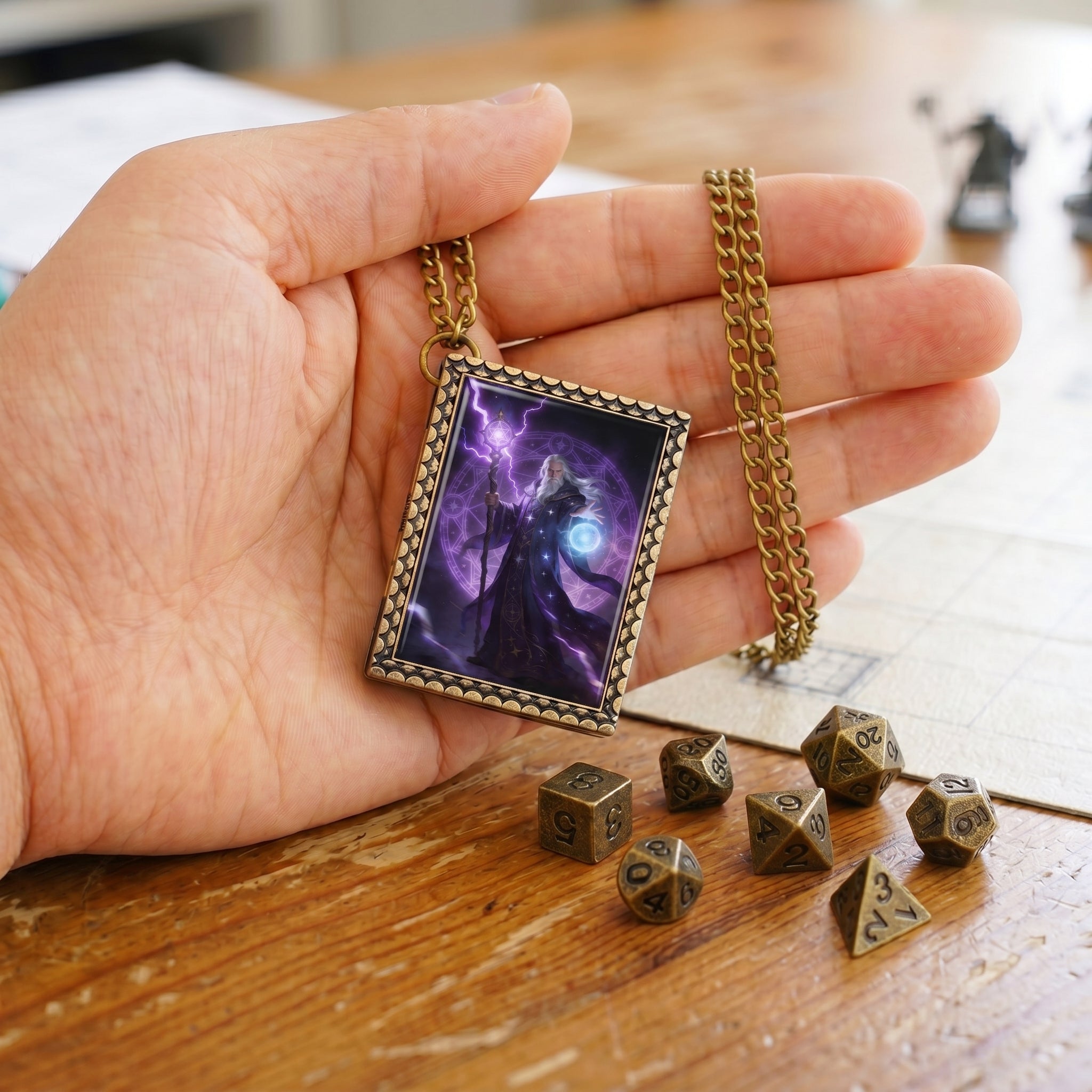 Storm Wizard Dice Necklace