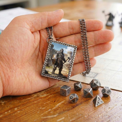 Orc Warrior Dice Necklace