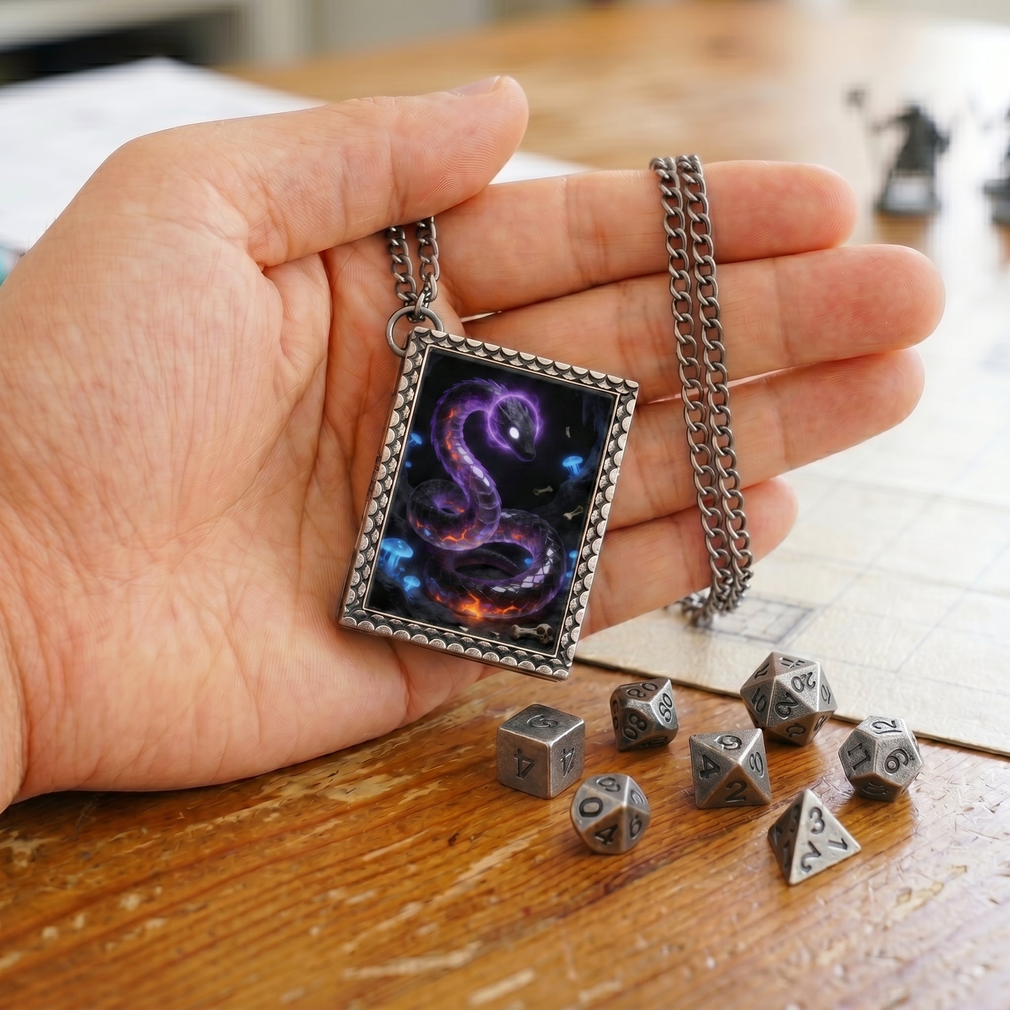 Abyssal Serpent Dice Necklace