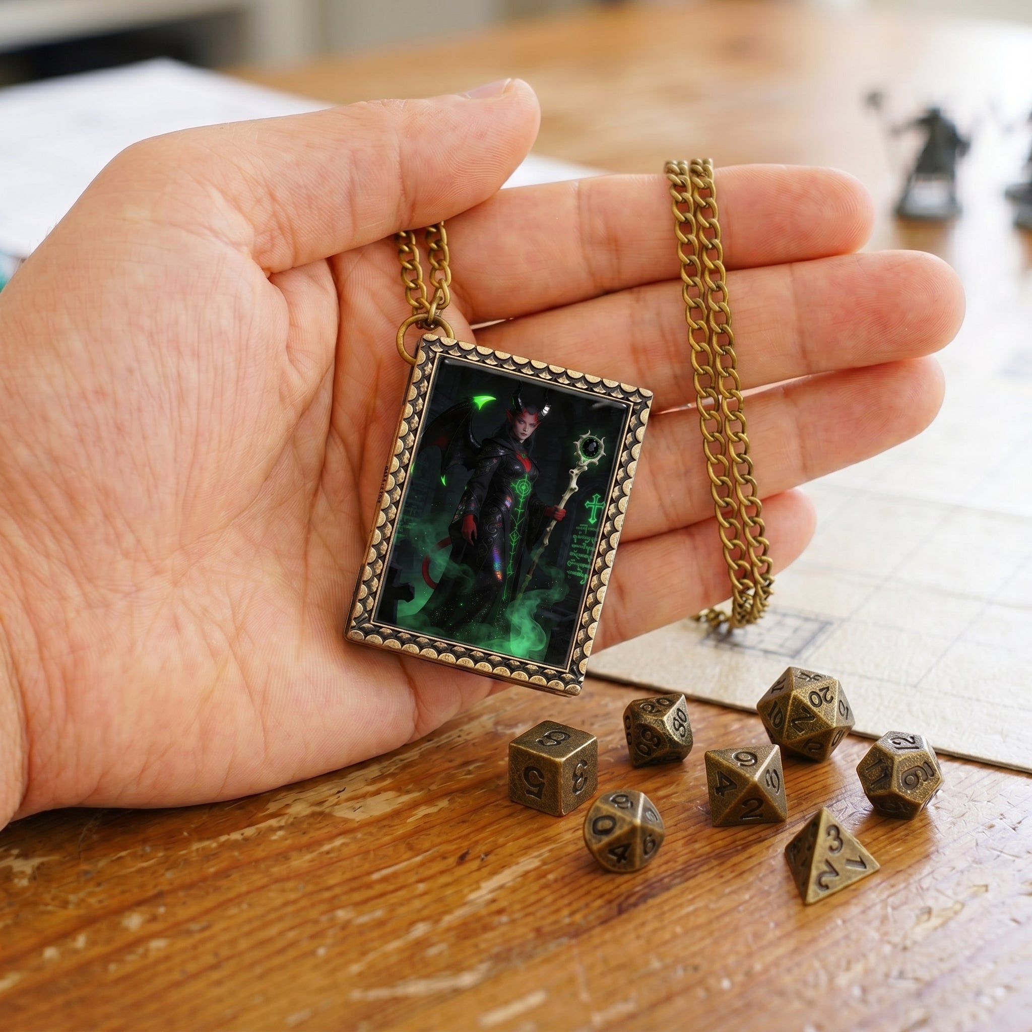 Infernal Warlock Dice Necklace
