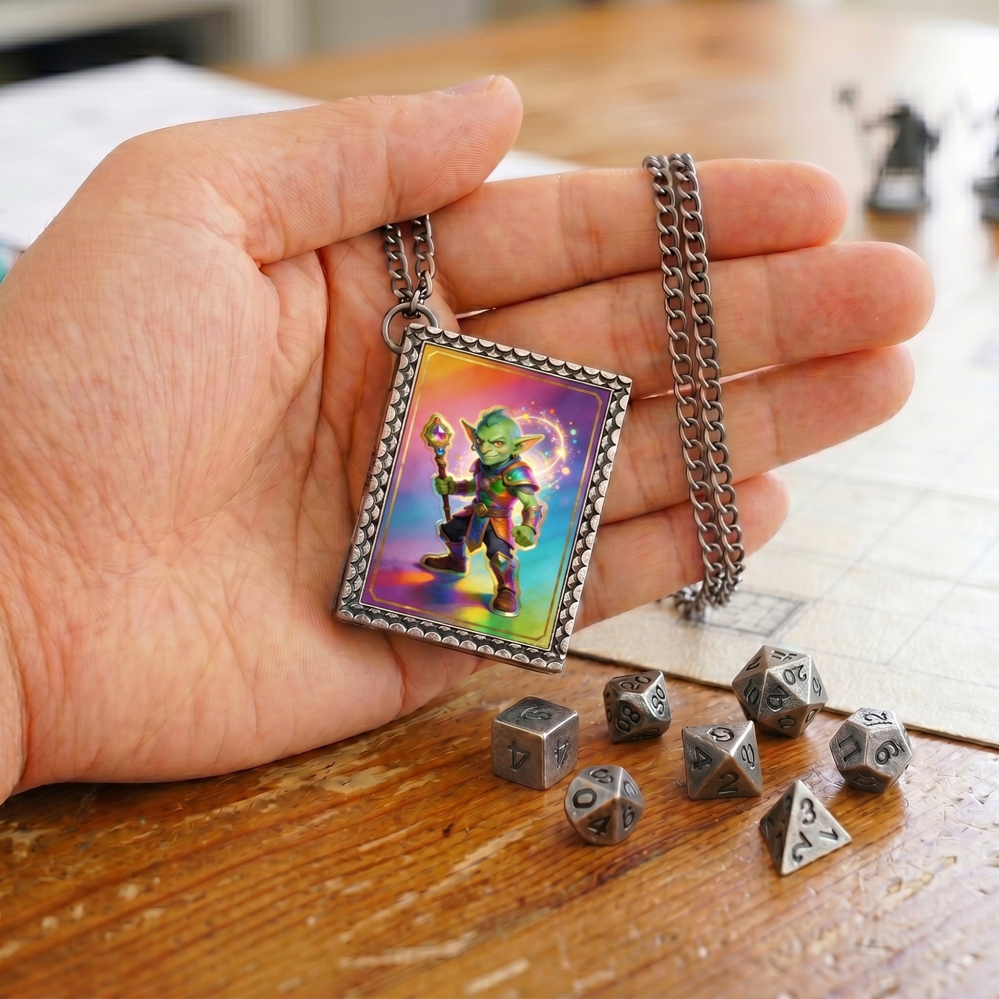 Goblin Mage Dice Necklace