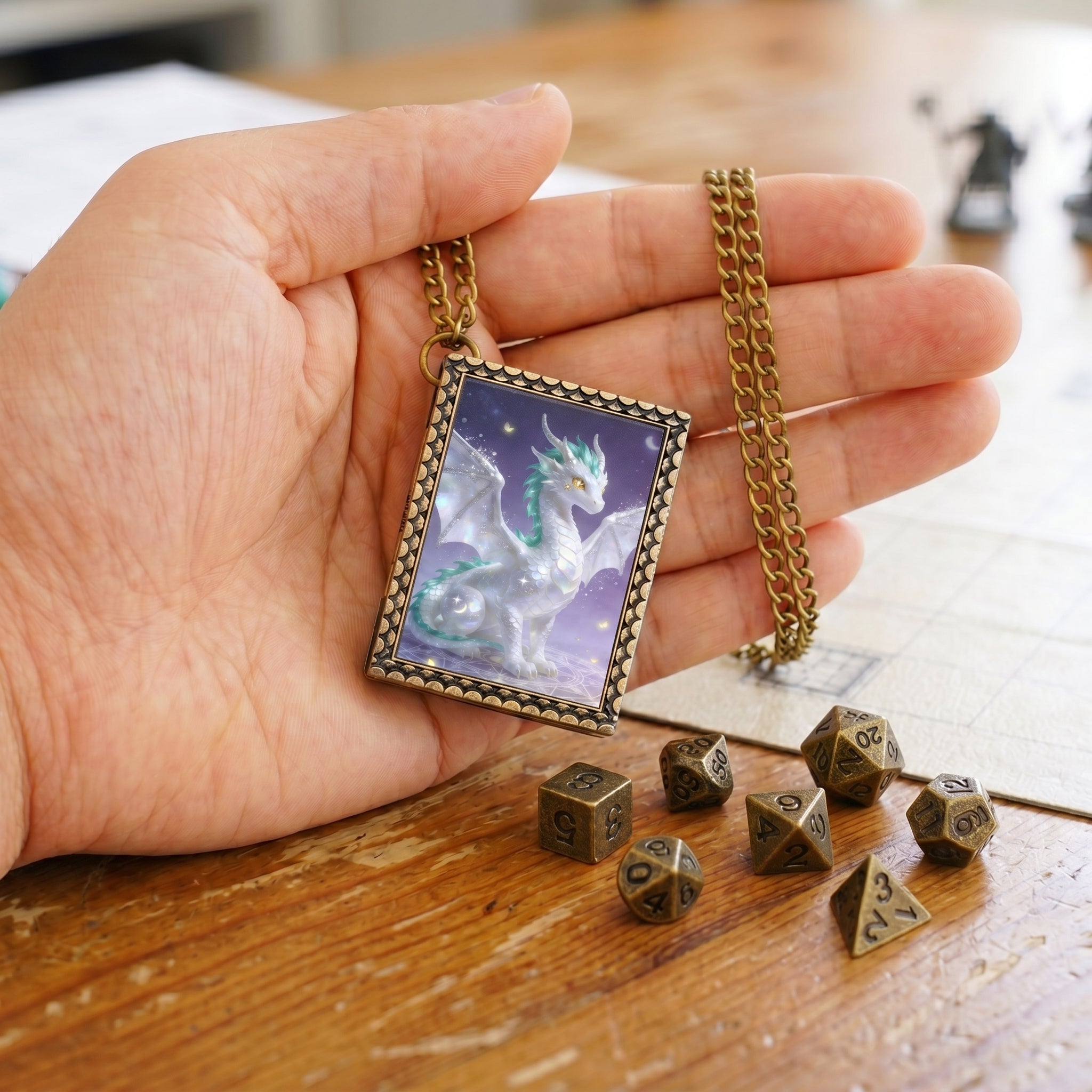Celestial Dragon Dice Necklace