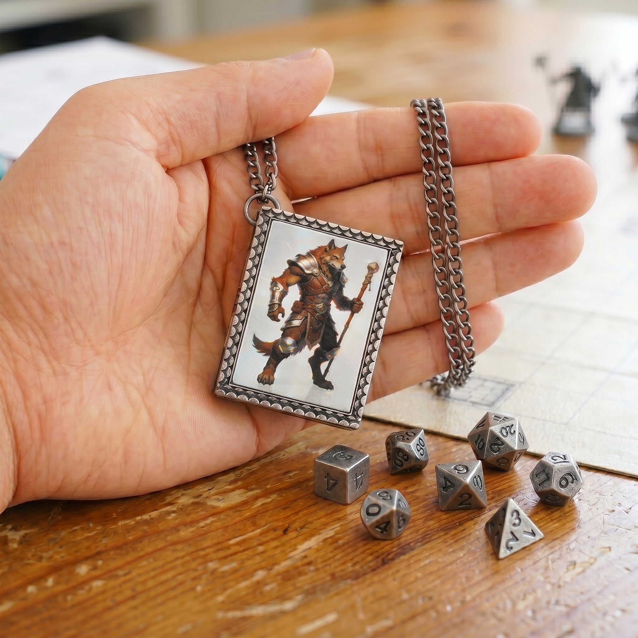 Foxfolk Shaman Dice Necklace
